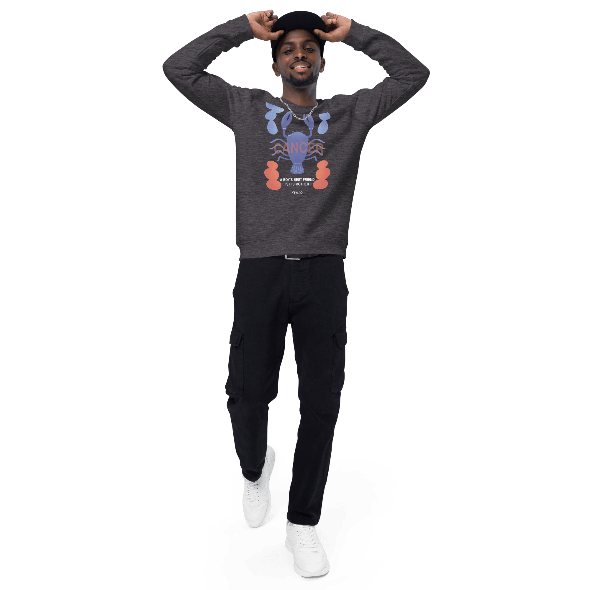 Cancer Unisex Organic Raglan Sweatshirt - Psycho Edition -
