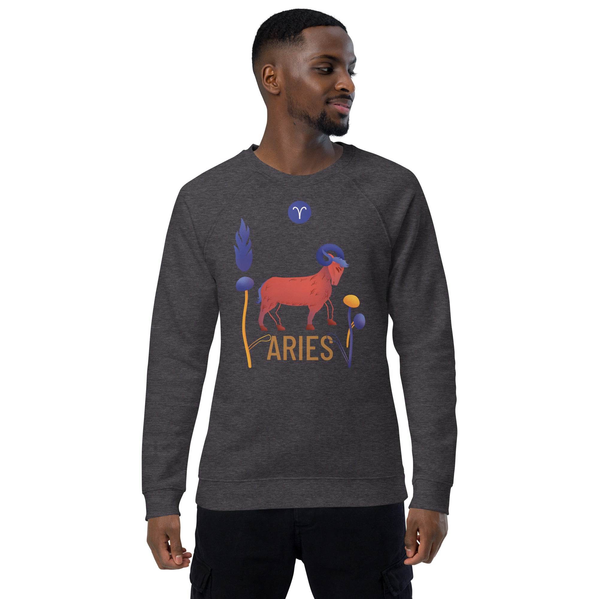 Aries Unisex Organic Raglan Sweatshirt Raw -