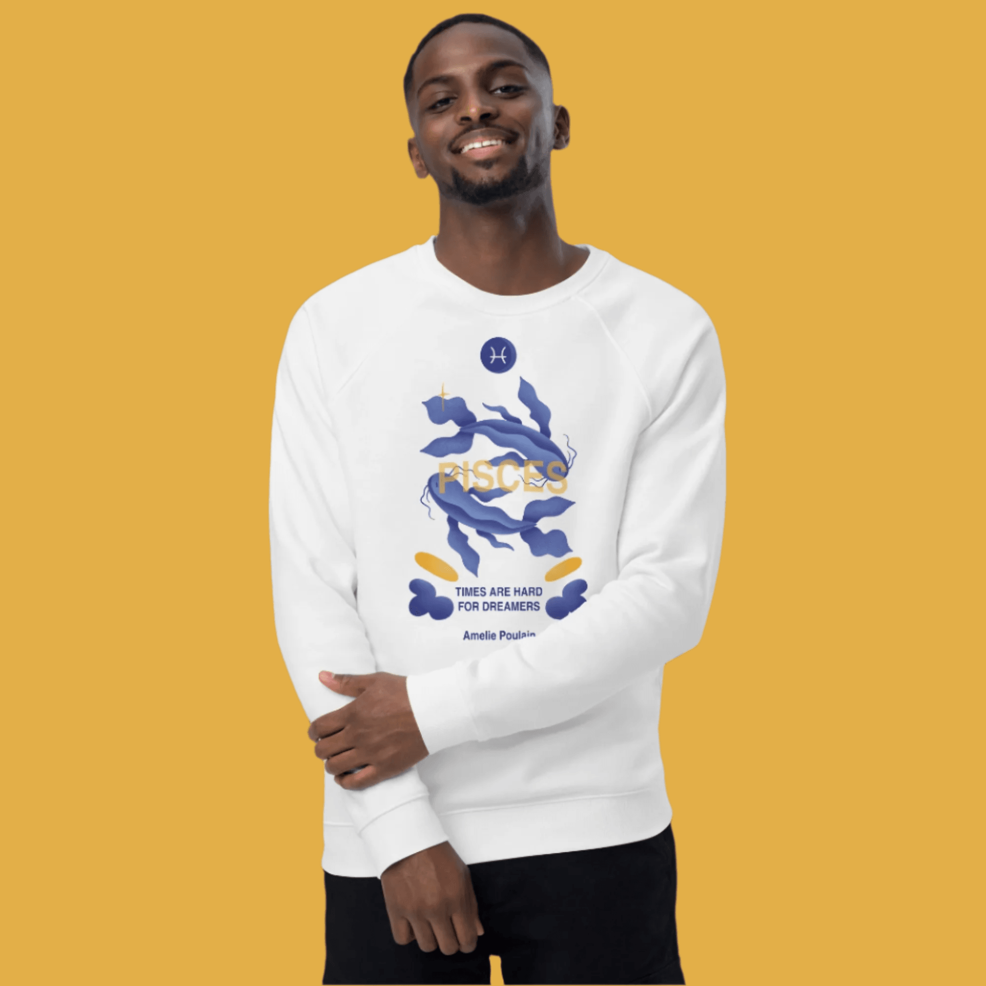 Pisces Unisex Organic Raglan Sweatshirt - Amelie Poulain Edition -