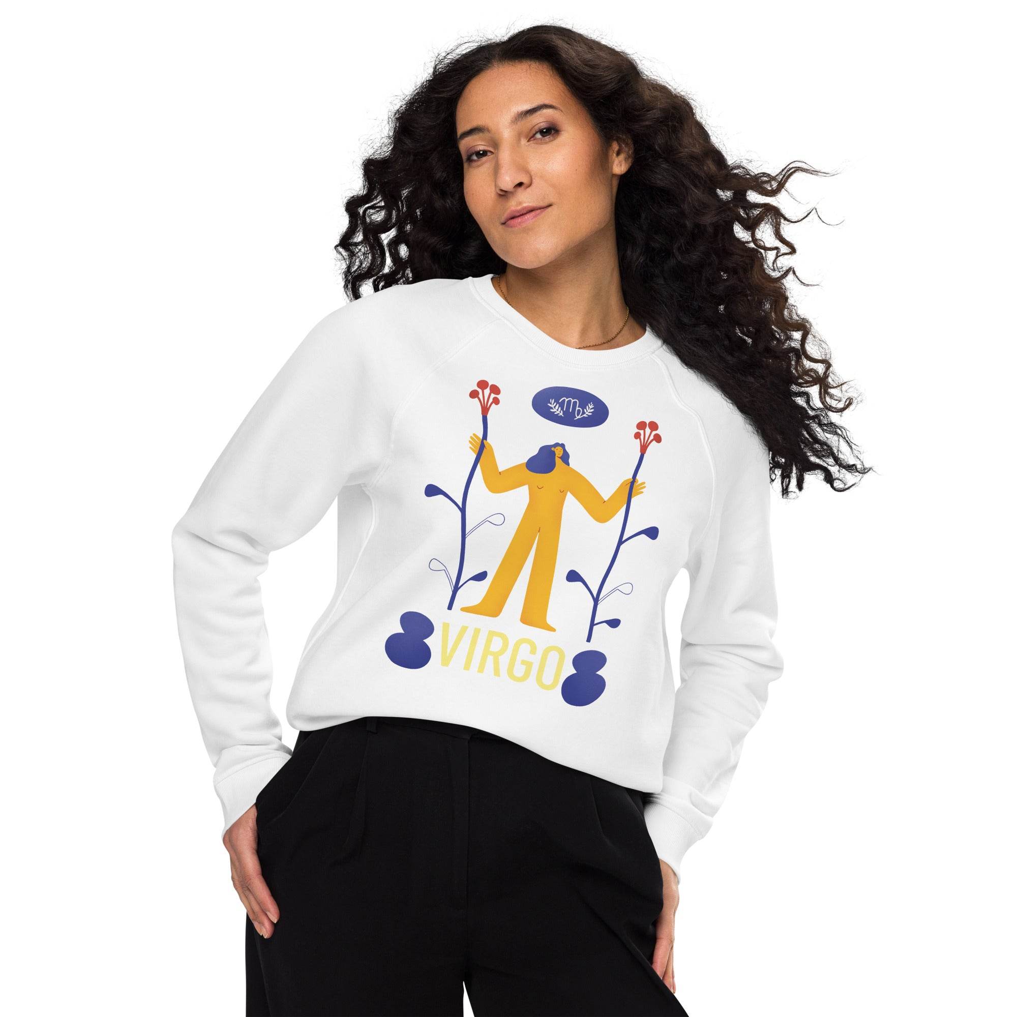 Virgo Unisex Organic Raglan Sweatshirt - Raw Edition -