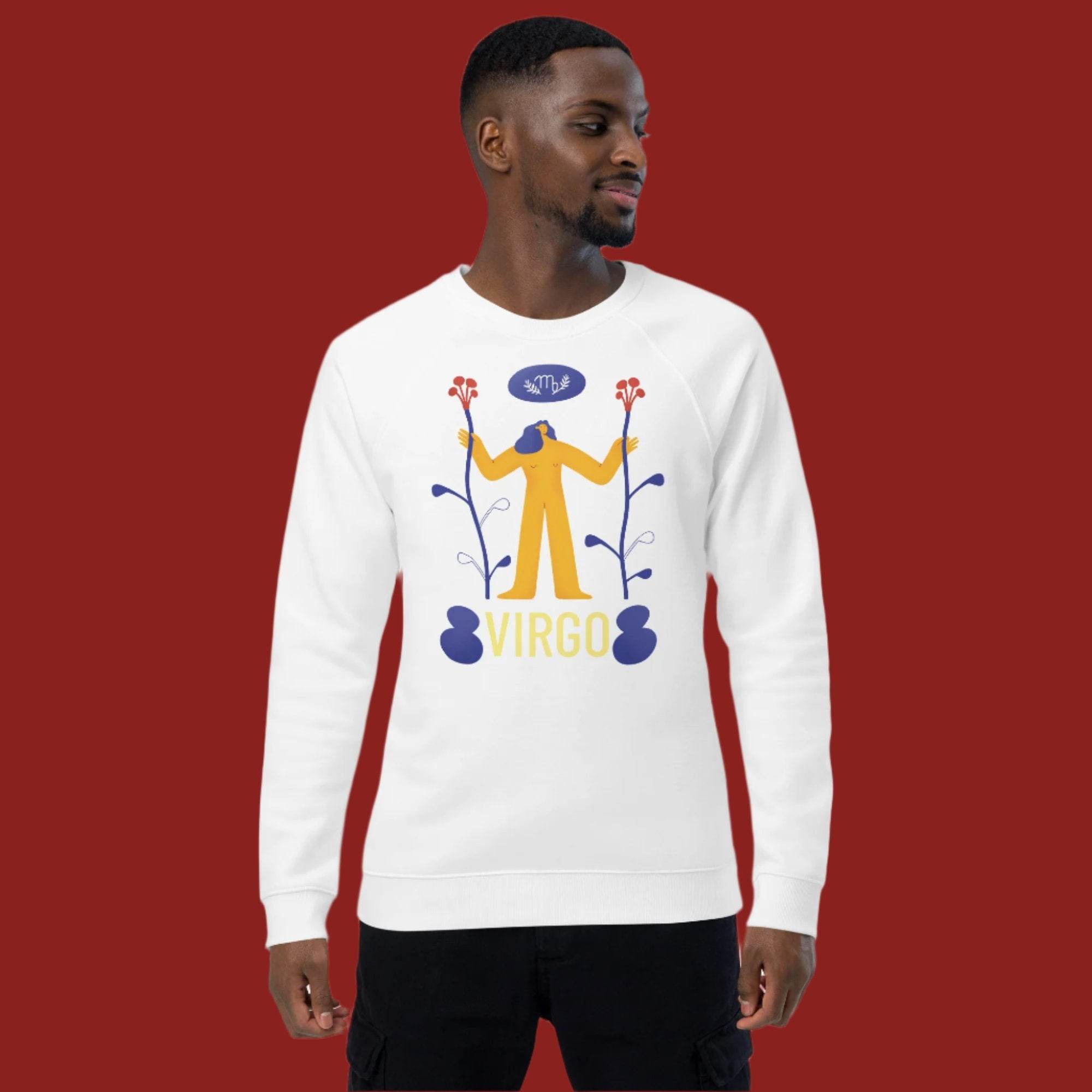 Virgo Unisex Organic Raglan Sweatshirt - Raw Edition -