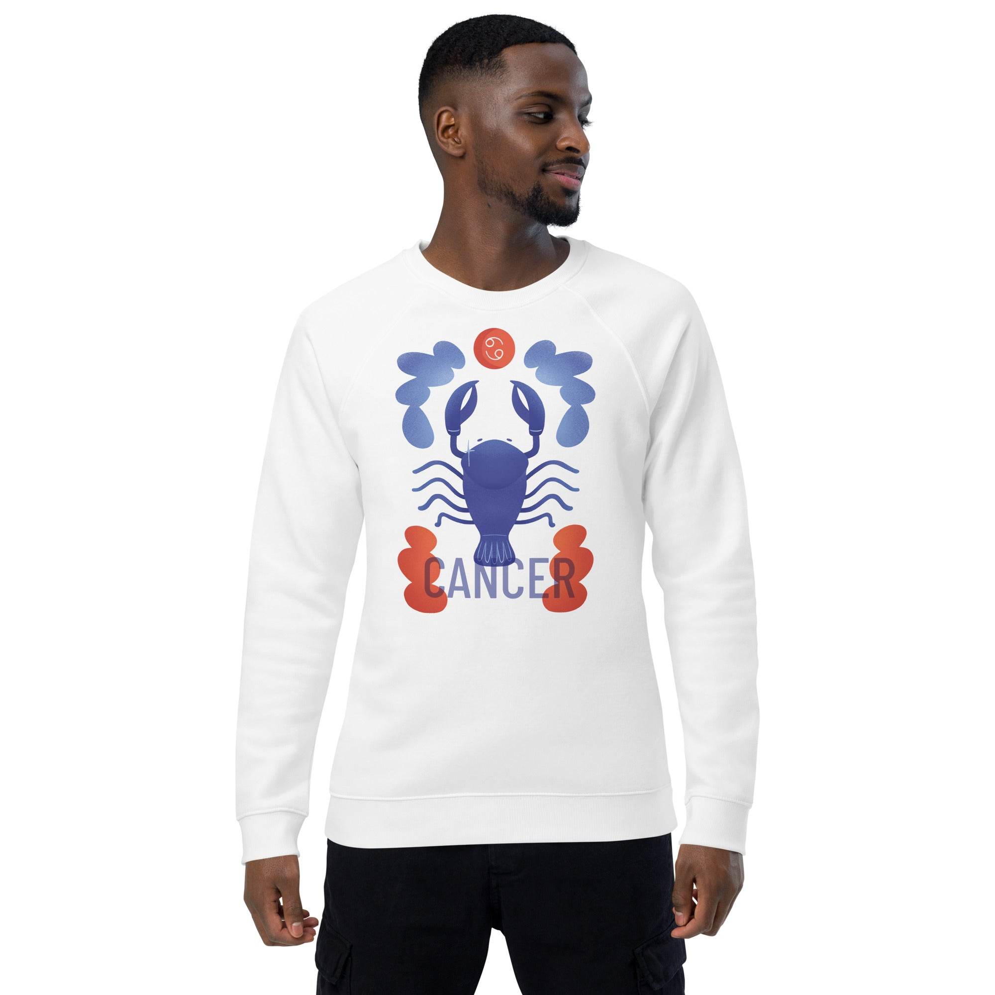 Cancer Unisex Organic Raglan Sweatshirt - Raw Edition -