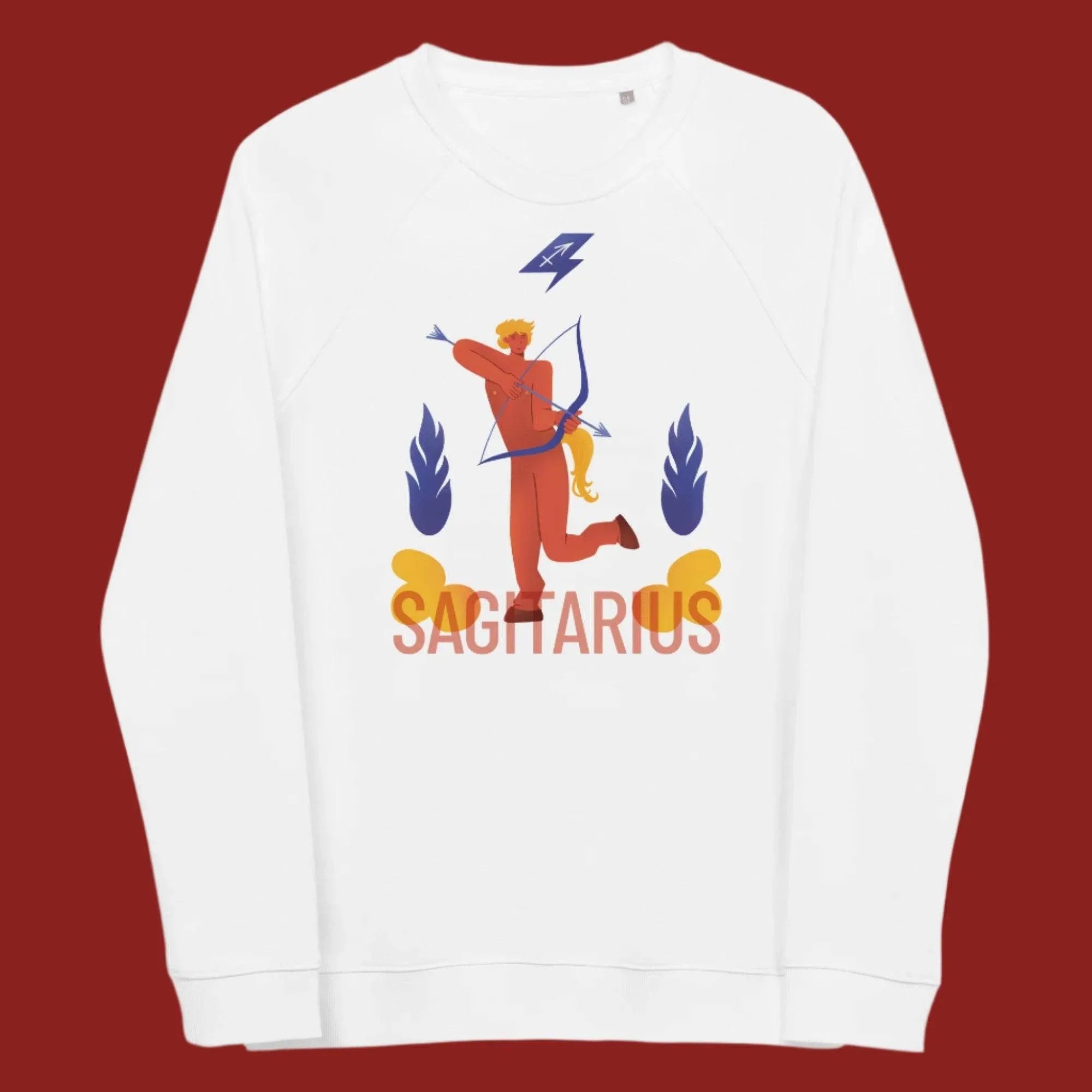 Sagittarius Unisex Organic Raglan Sweatshirt - Raw Edition - KOOMQUAT