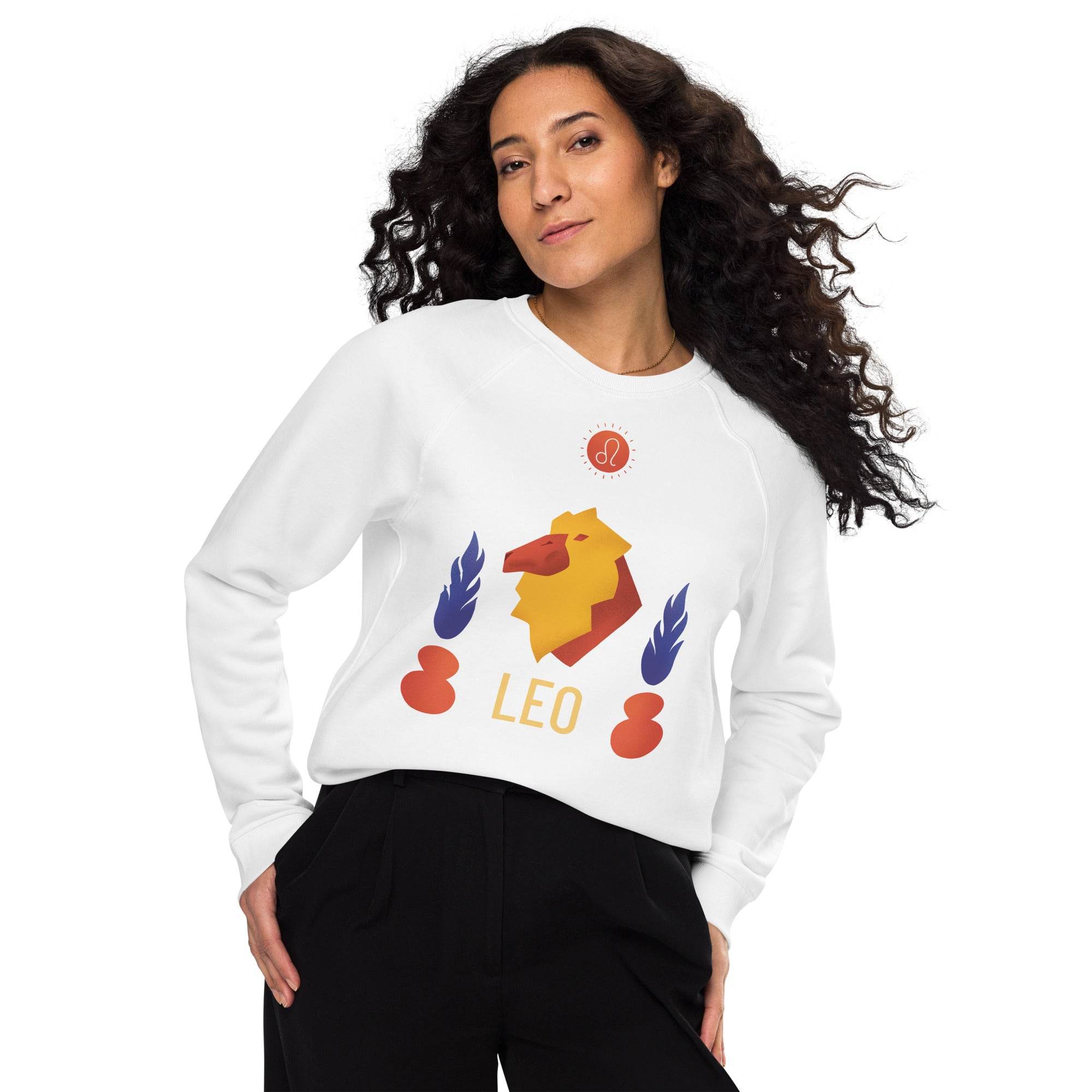 Leo Unisex Organic Raglan Sweatshirt - Raw Edition -