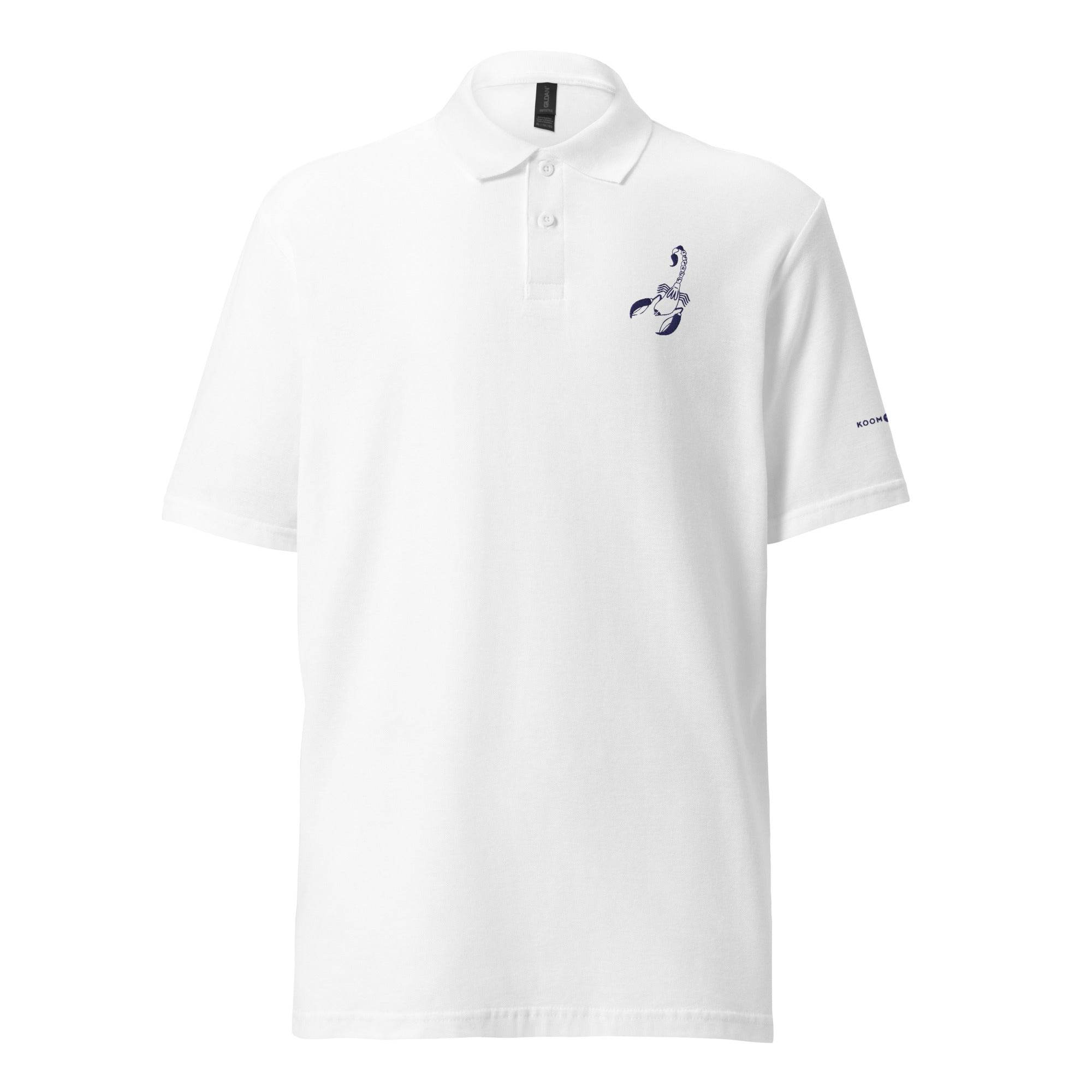 Unisex pique polo shirt SCORPIO BLUE NAVY -