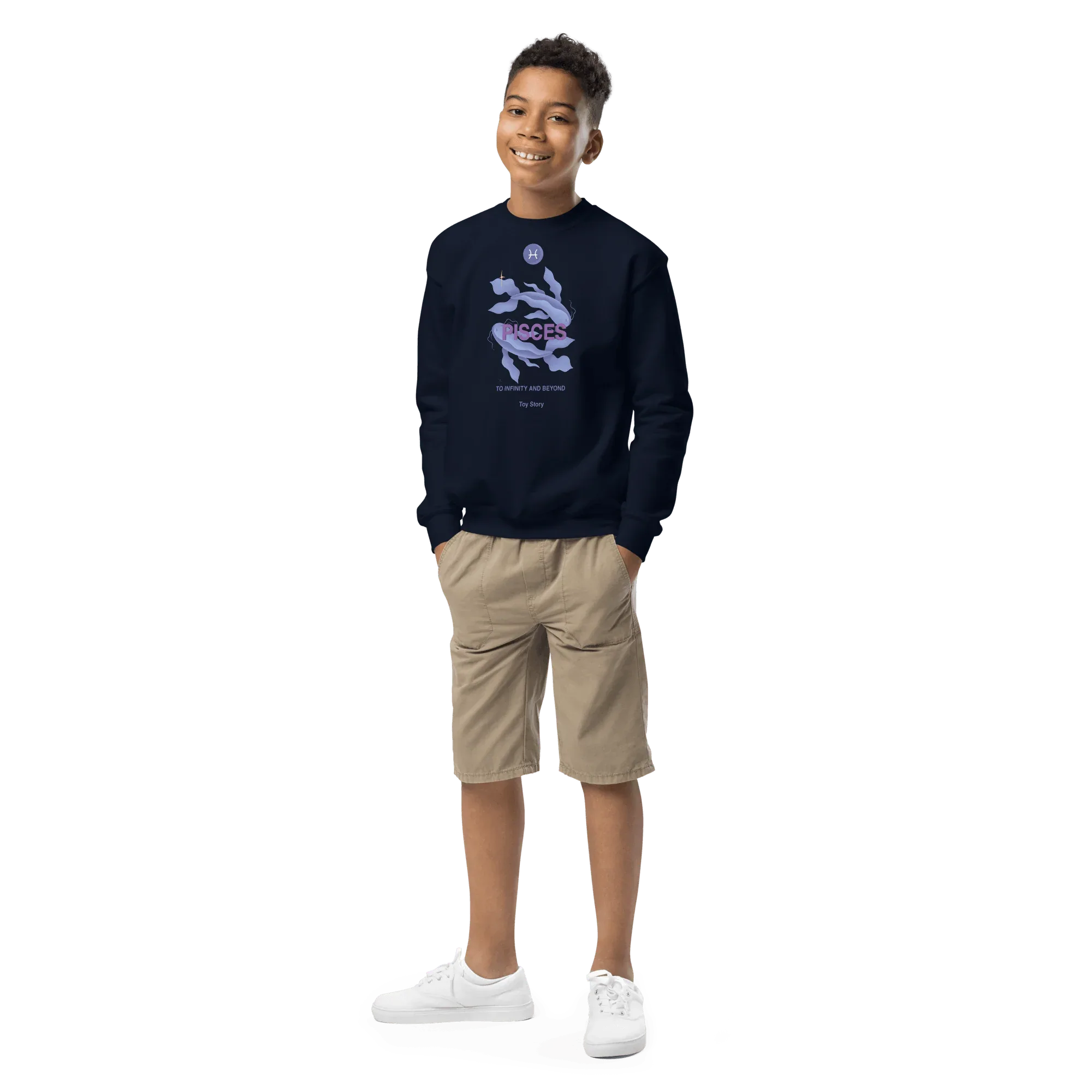Pisces Youth Crewneck Sweatshirt - KOOMQUAT