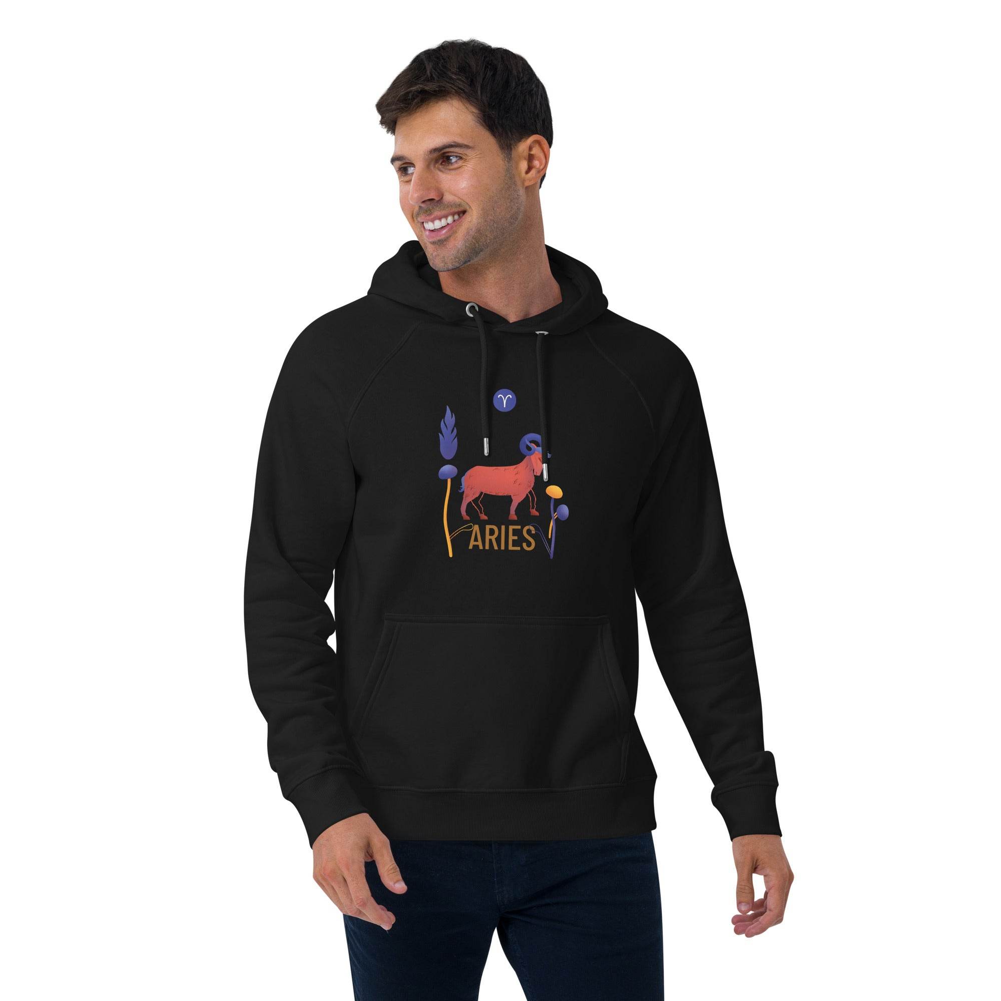 Aries Unisex Eco Raglan Hoodie Raw - 