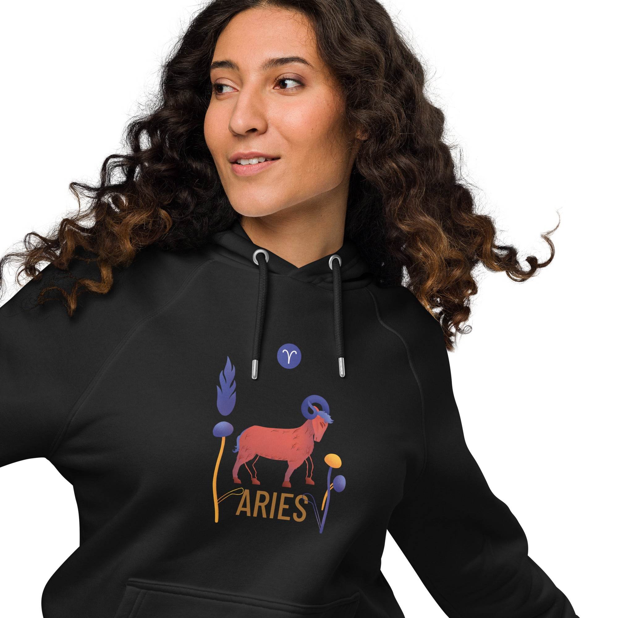 Aries Unisex Eco Raglan Hoodie Raw - 