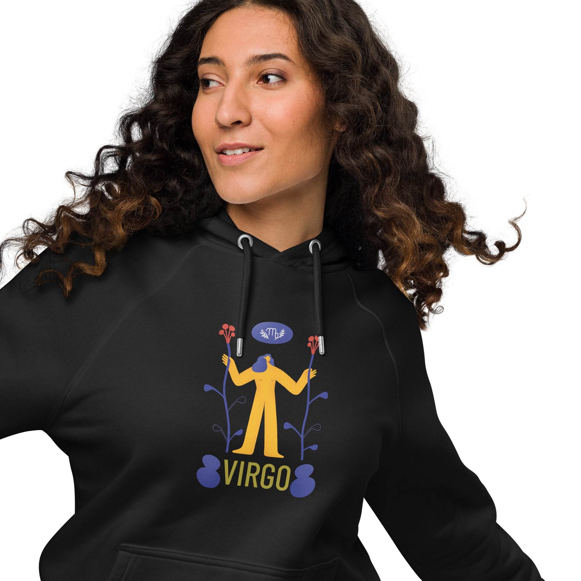 Virgo Unisex Eco Raglan Hoodie - Raw Edition - 