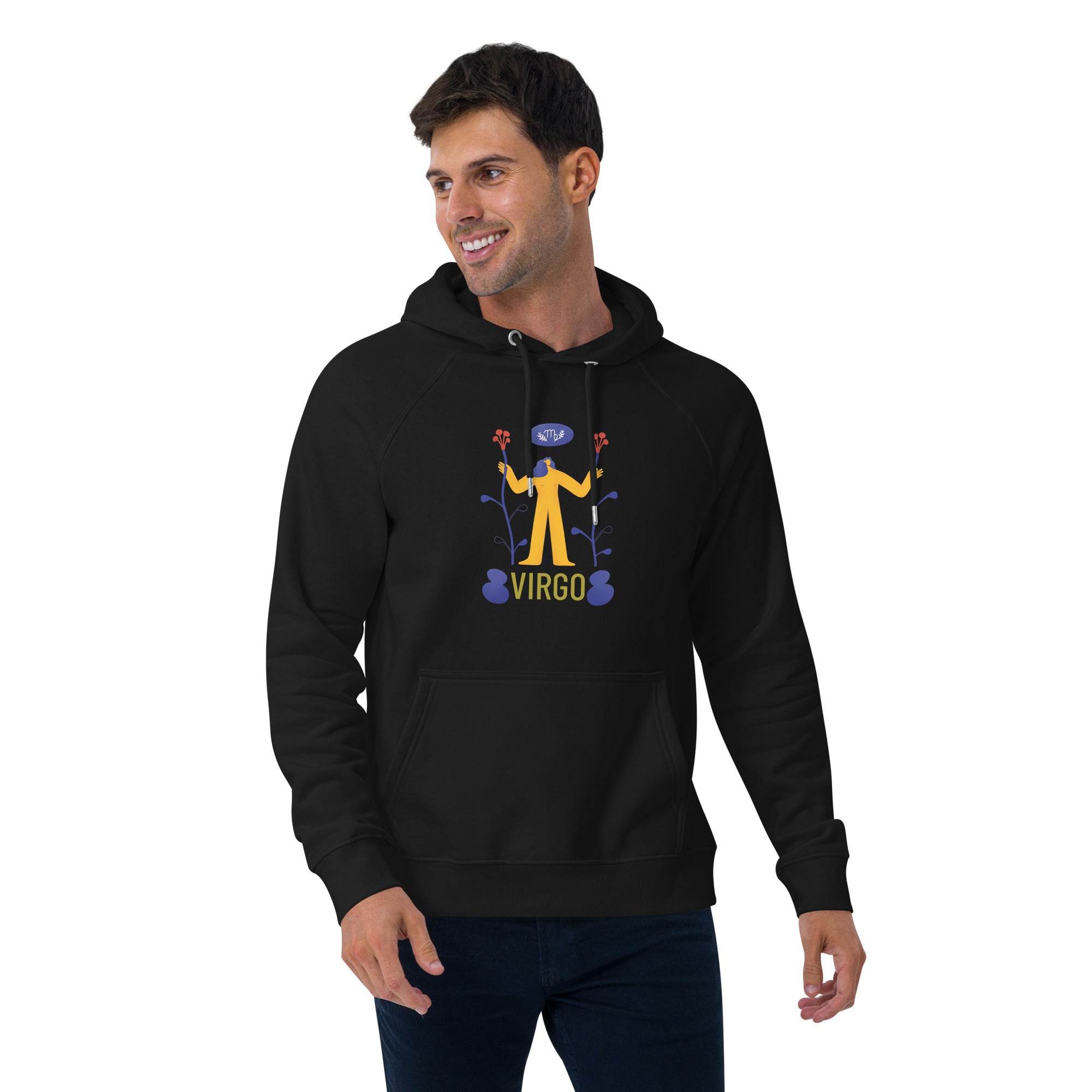 Virgo Unisex Eco Raglan Hoodie - Raw Edition - 