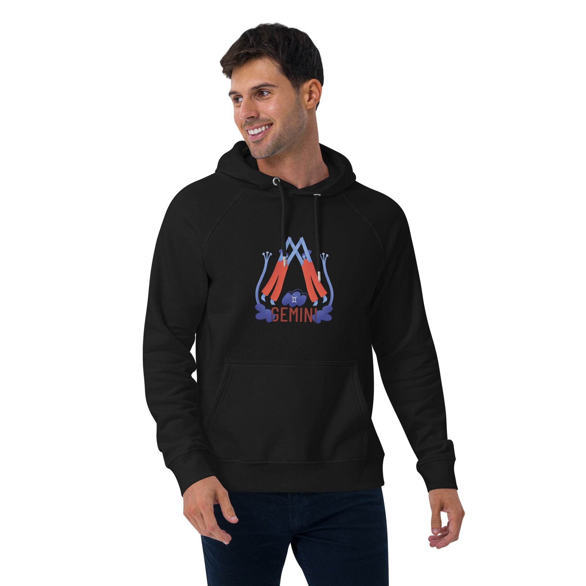 Gemini Unisex Eco Raglan Hoodie - Raw Edition - 
