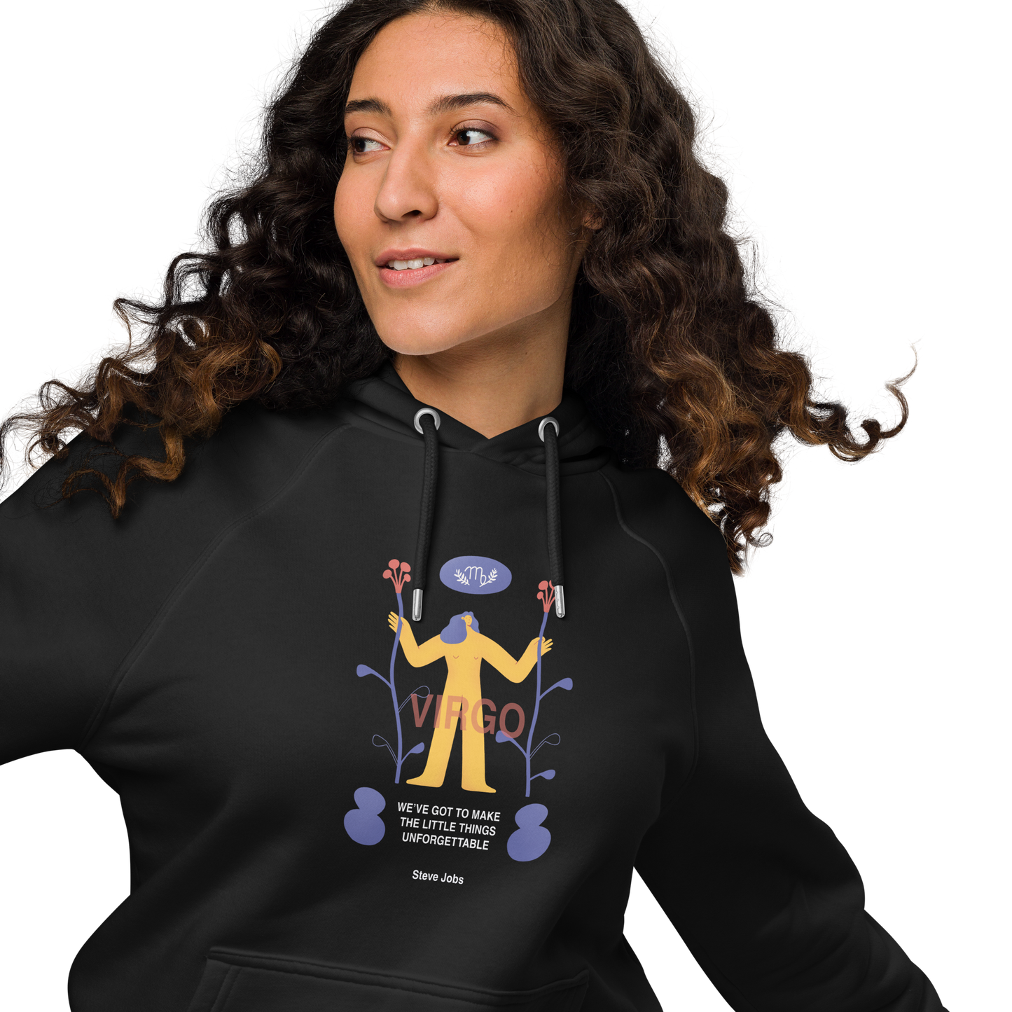 Virgo Unisex Eco Raglan Hoodie - Steve Jobs Edition