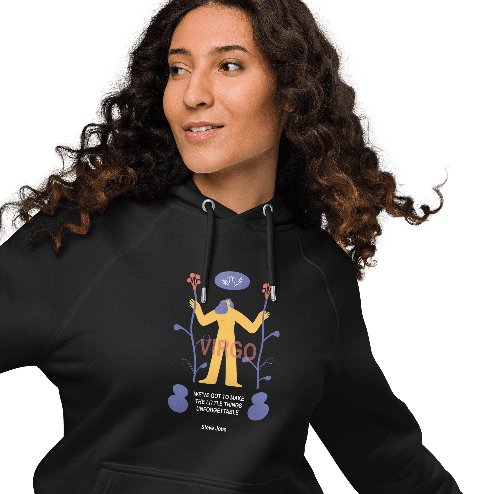 Virgo Unisex Eco Raglan Hoodie - Steve Jobs Edition - 