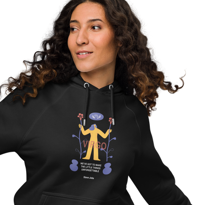 Virgo Unisex Eco Raglan Hoodie - Steve Jobs Edition