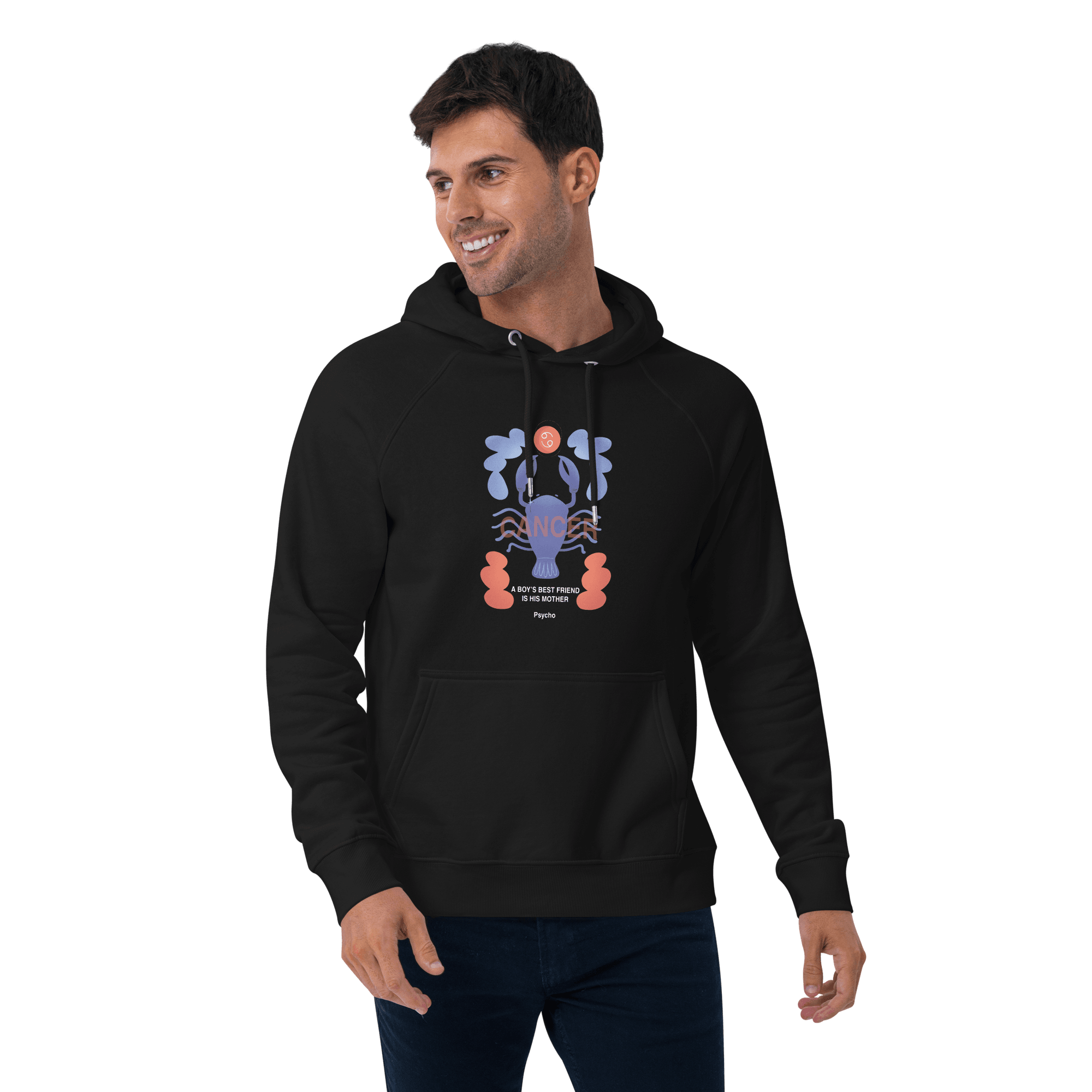 Cancer Unisex Eco Raglan Hoodie - Psycho Edition - 
