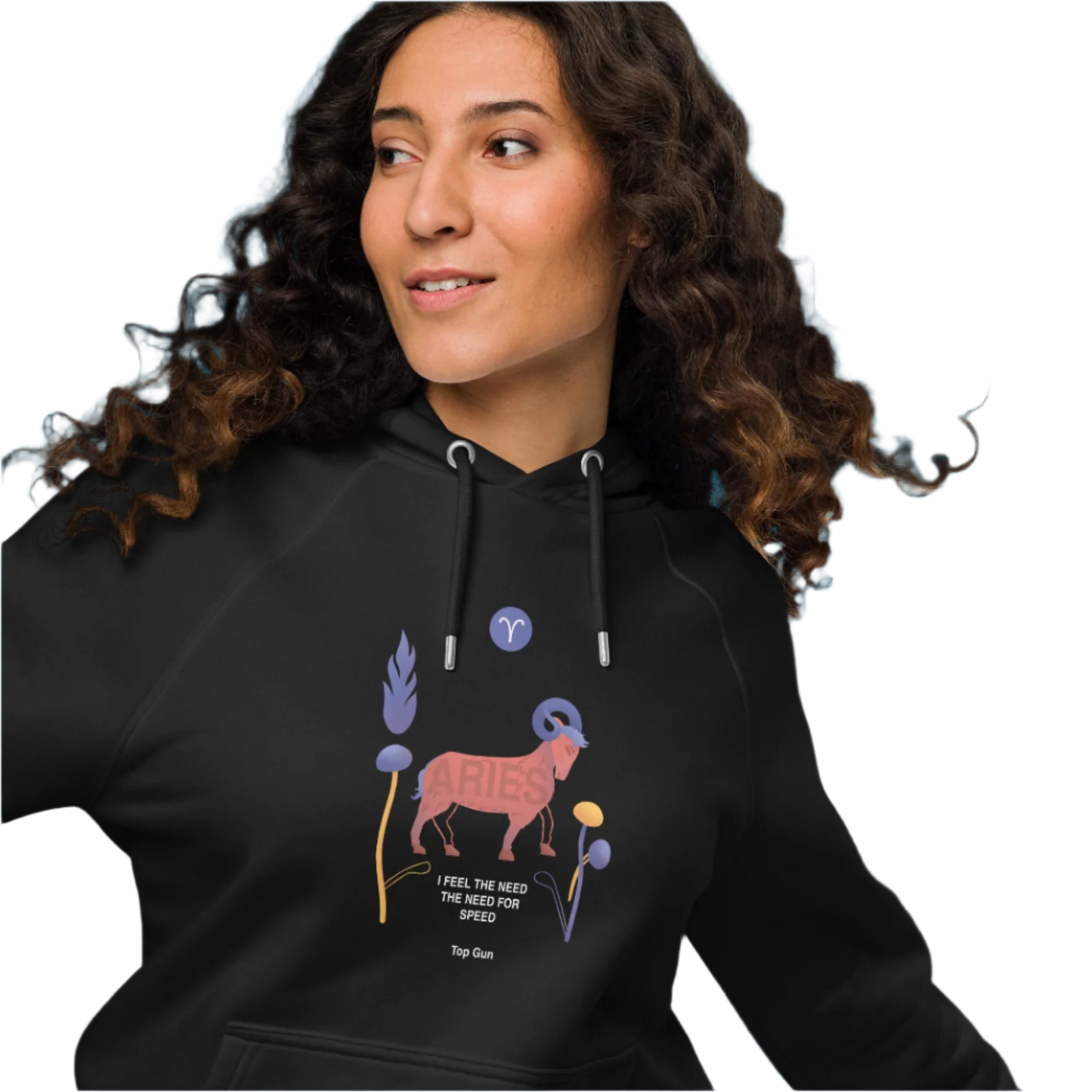 Aries Unisex Eco Raglan Hoodie Top Gun - Edition