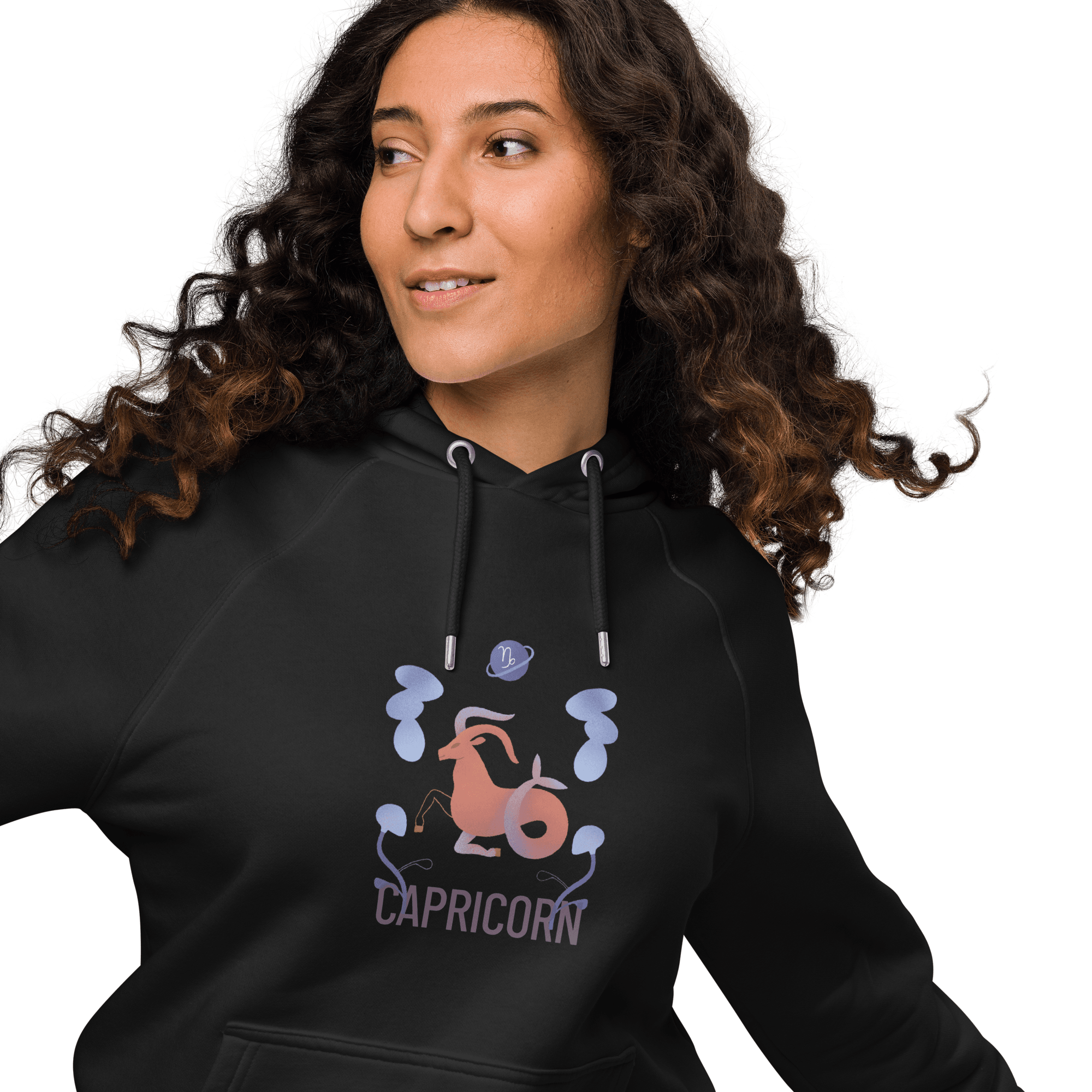 Capricorn Unisex Eco Raglan Hoodie - Raw Edition - 