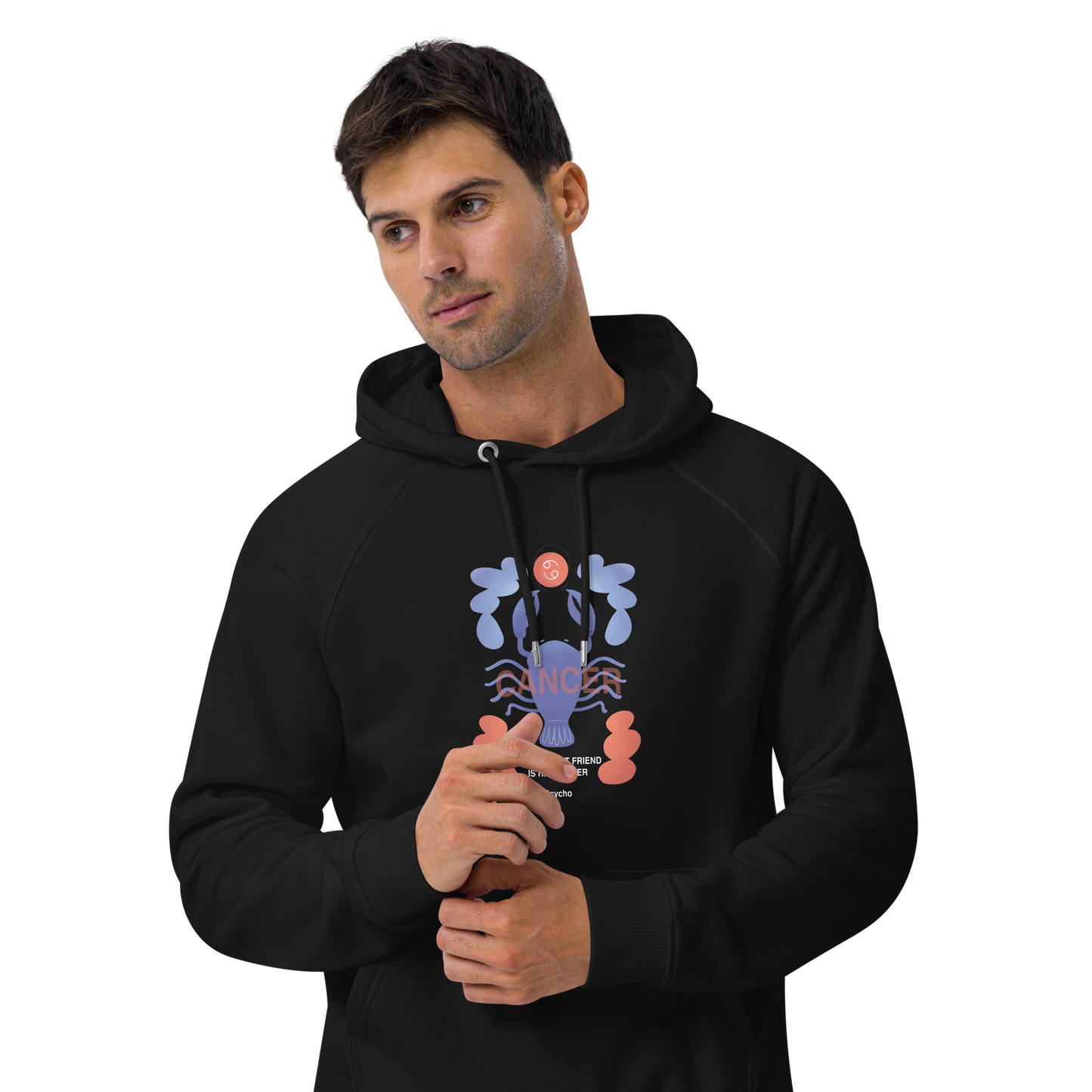 Cancer Unisex Eco Raglan Hoodie - Psycho Edition