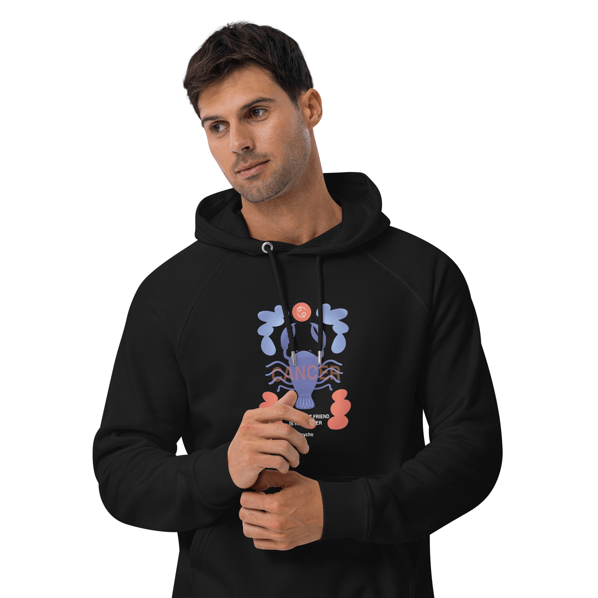 Cancer Unisex Eco Raglan Hoodie - Psycho Edition - 