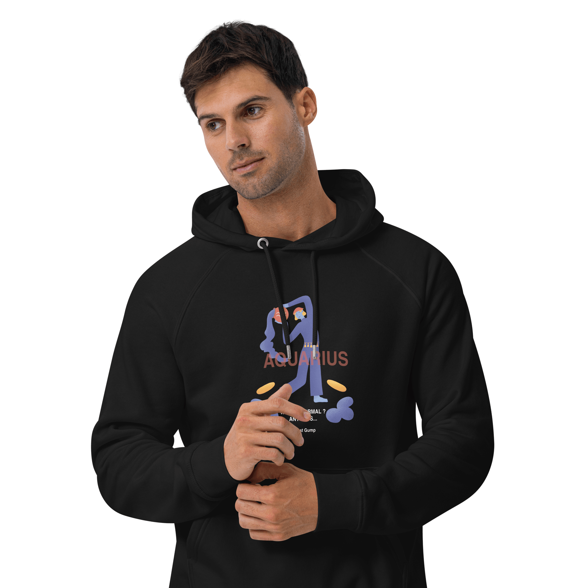 Aquarius Unisex Eco Raglan Hoodie - Forrest Gump Edition - 