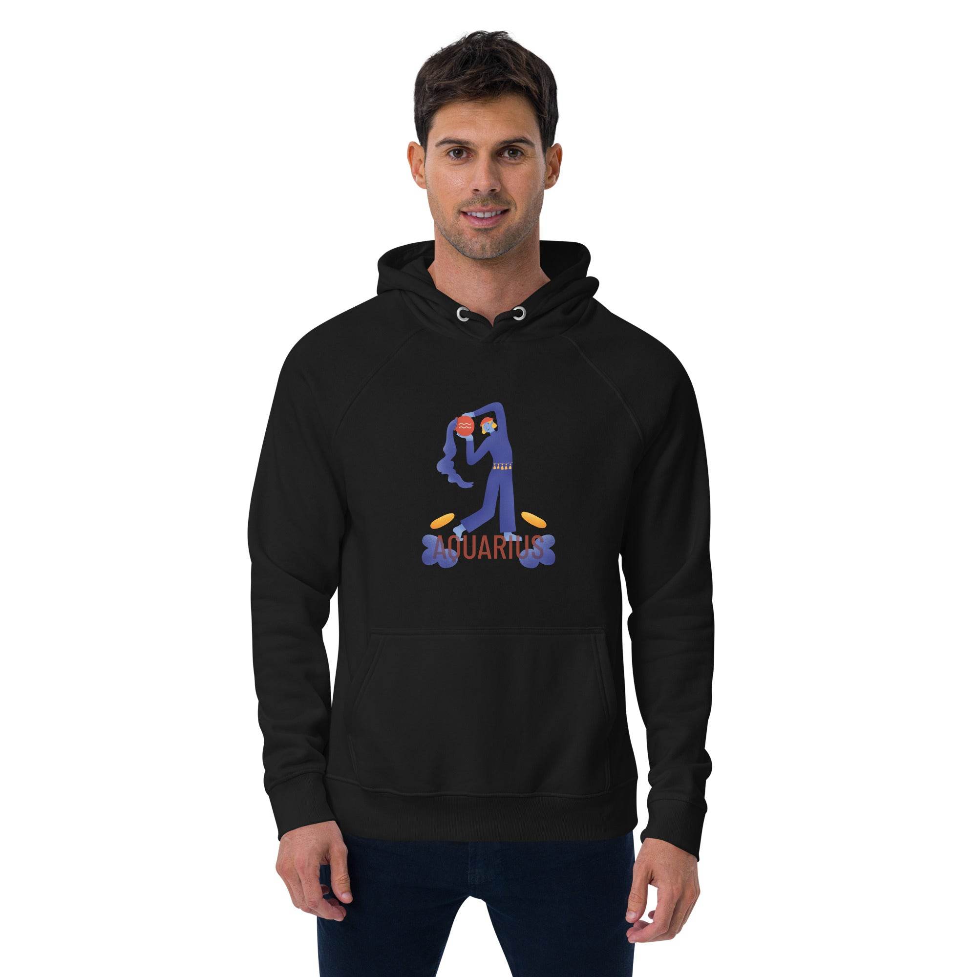 Aquarius Unisex Eco Raglan Hoodie - Raw Edition - 