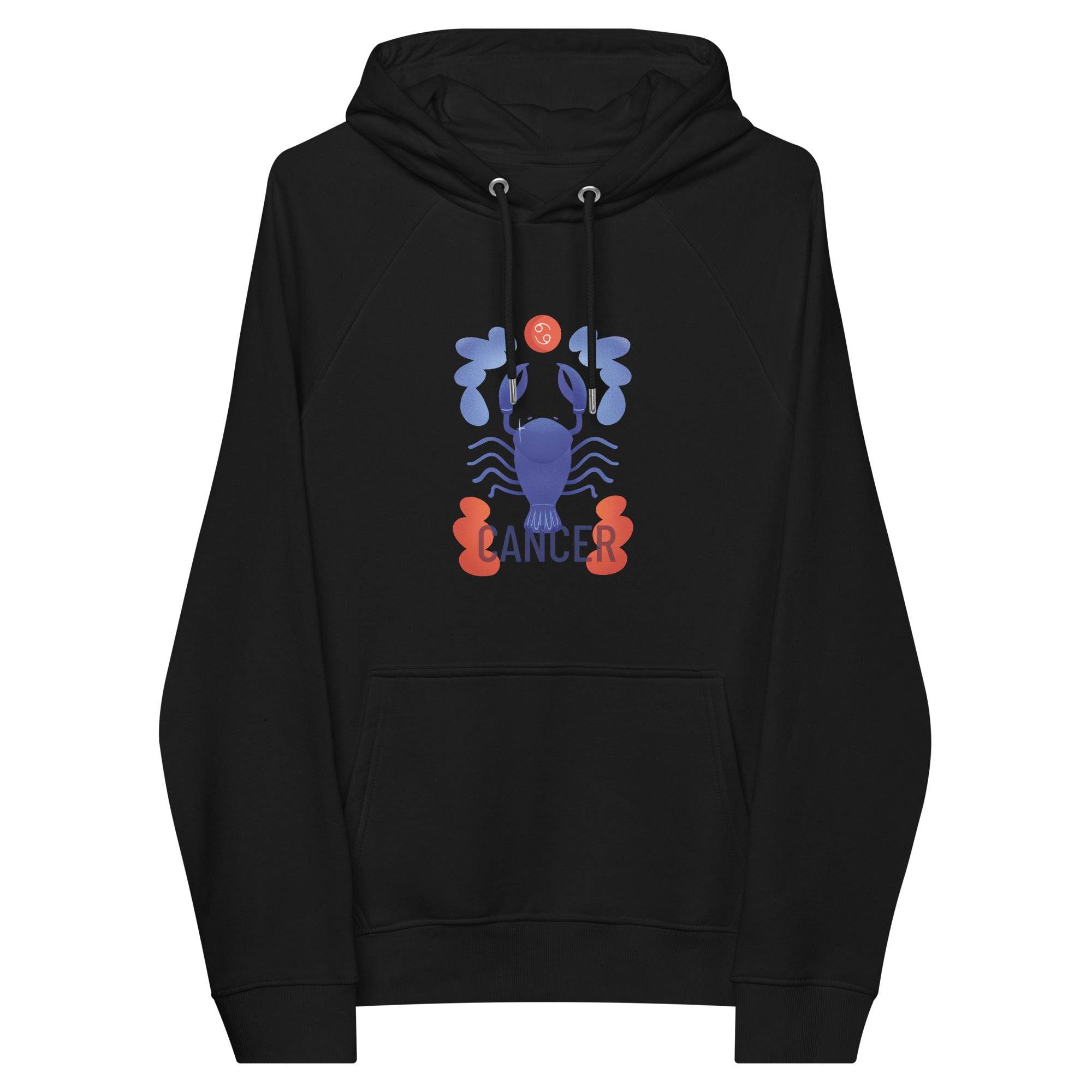 Cancer Unisex Eco Raglan Hoodie - Raw Edition - 