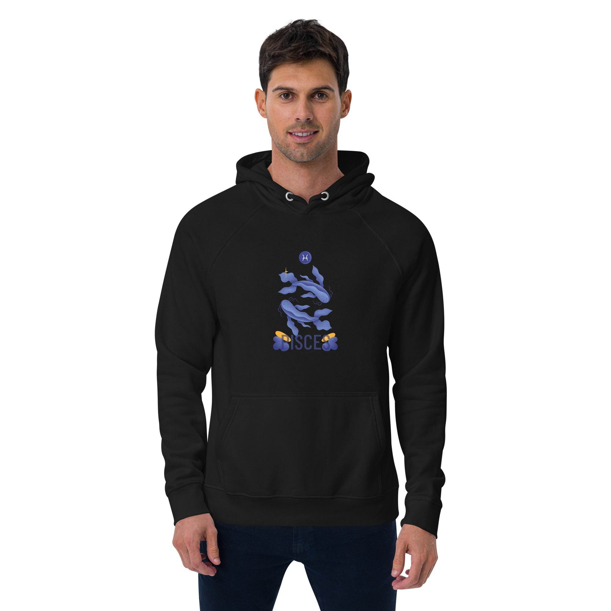 Pisces Unisex Eco Raglan Hoodie - Raw Edition - 