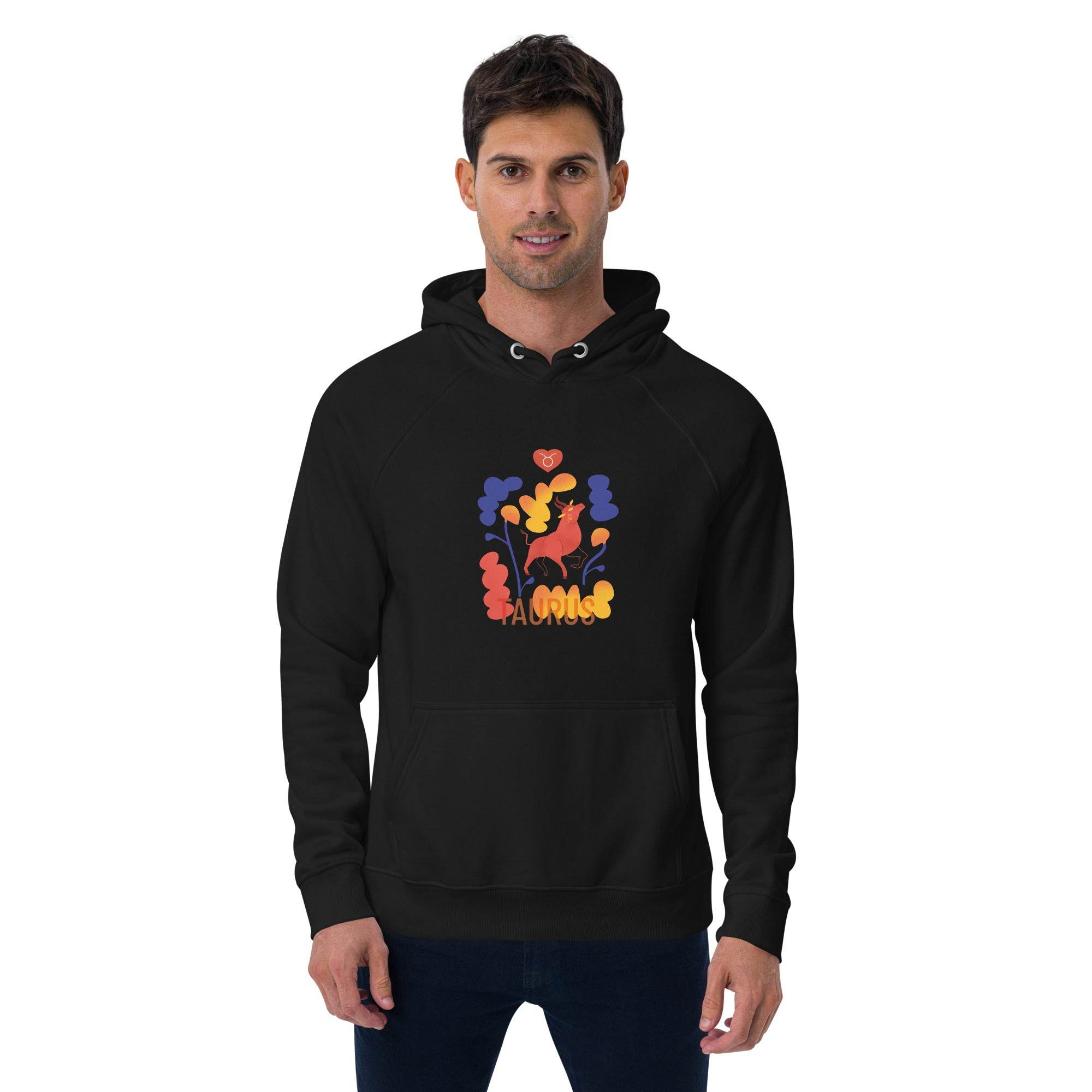 TAURUS Unisex Eco Raglan Hoodie Raw - 