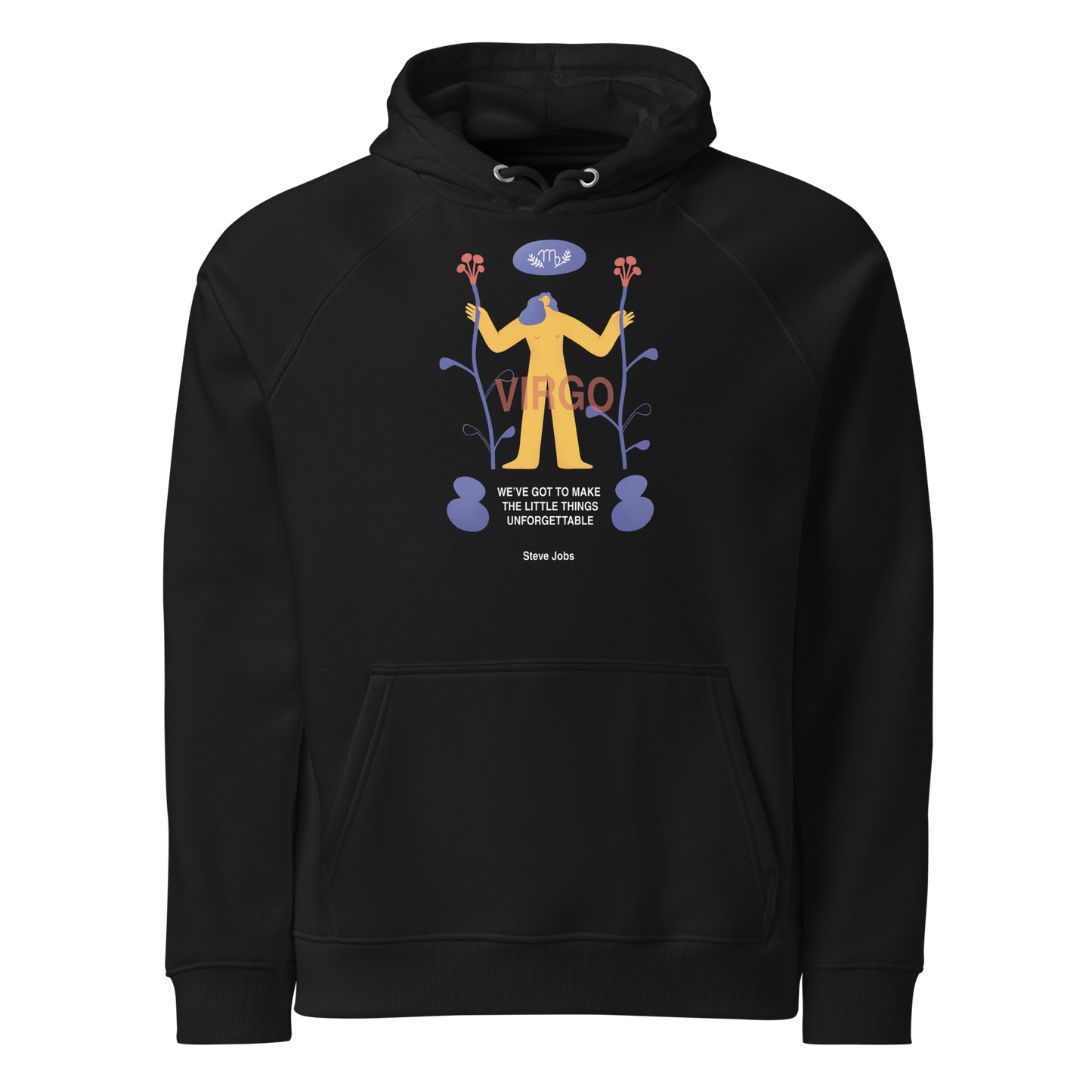 Virgo Unisex Eco Raglan Hoodie - Steve Jobs Edition