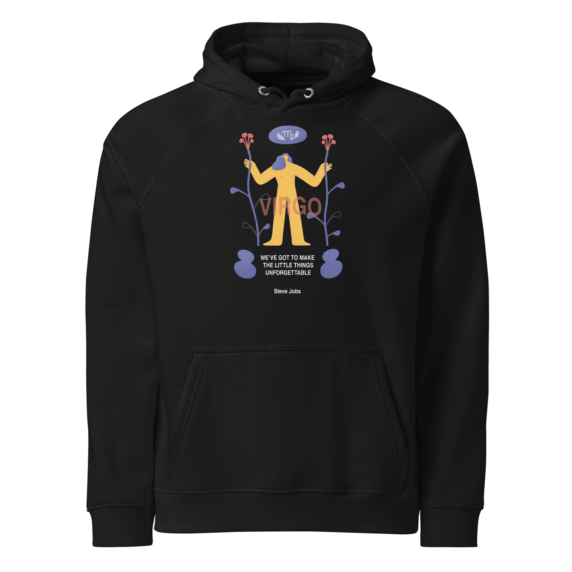 Virgo Unisex Eco Raglan Hoodie - Steve Jobs Edition - 