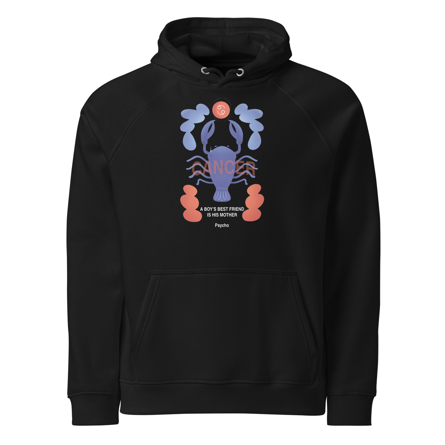 Cancer Unisex Eco Raglan Hoodie - Psycho Edition