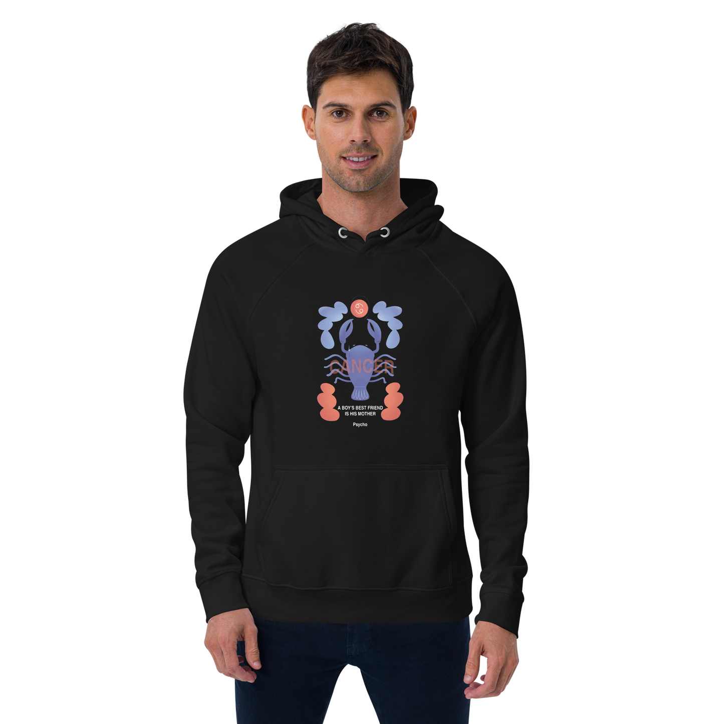 Cancer Unisex Eco Raglan Hoodie - Psycho Edition