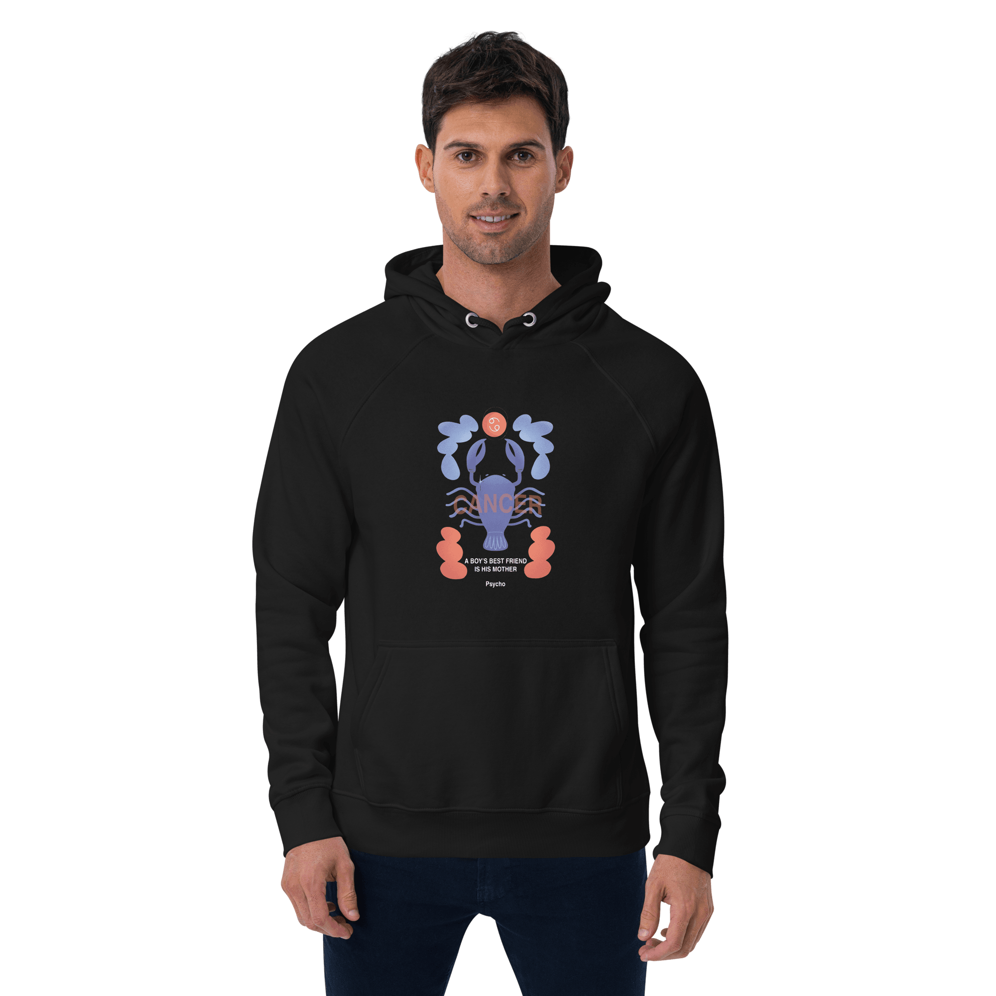 Cancer Unisex Eco Raglan Hoodie - Psycho Edition - 