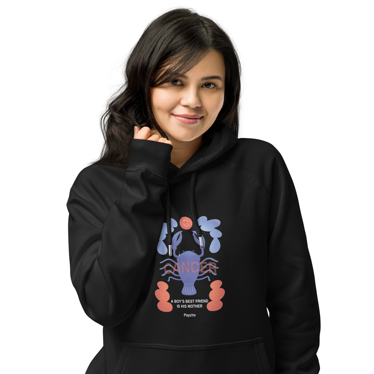 Cancer Unisex Eco Raglan Hoodie - Psycho Edition