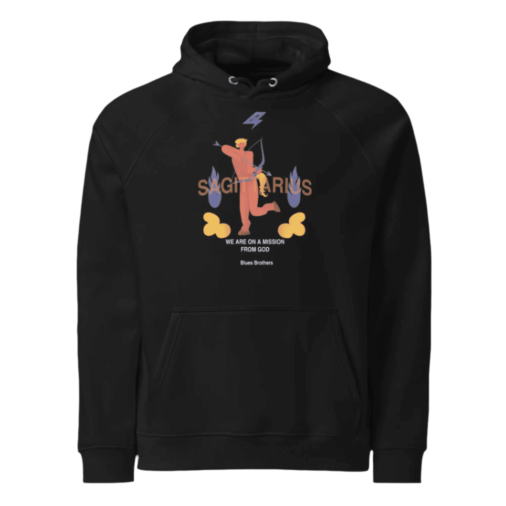 Sagittarius Unisex Eco Raglan Hoodie - The Blues Brothers Edition - 