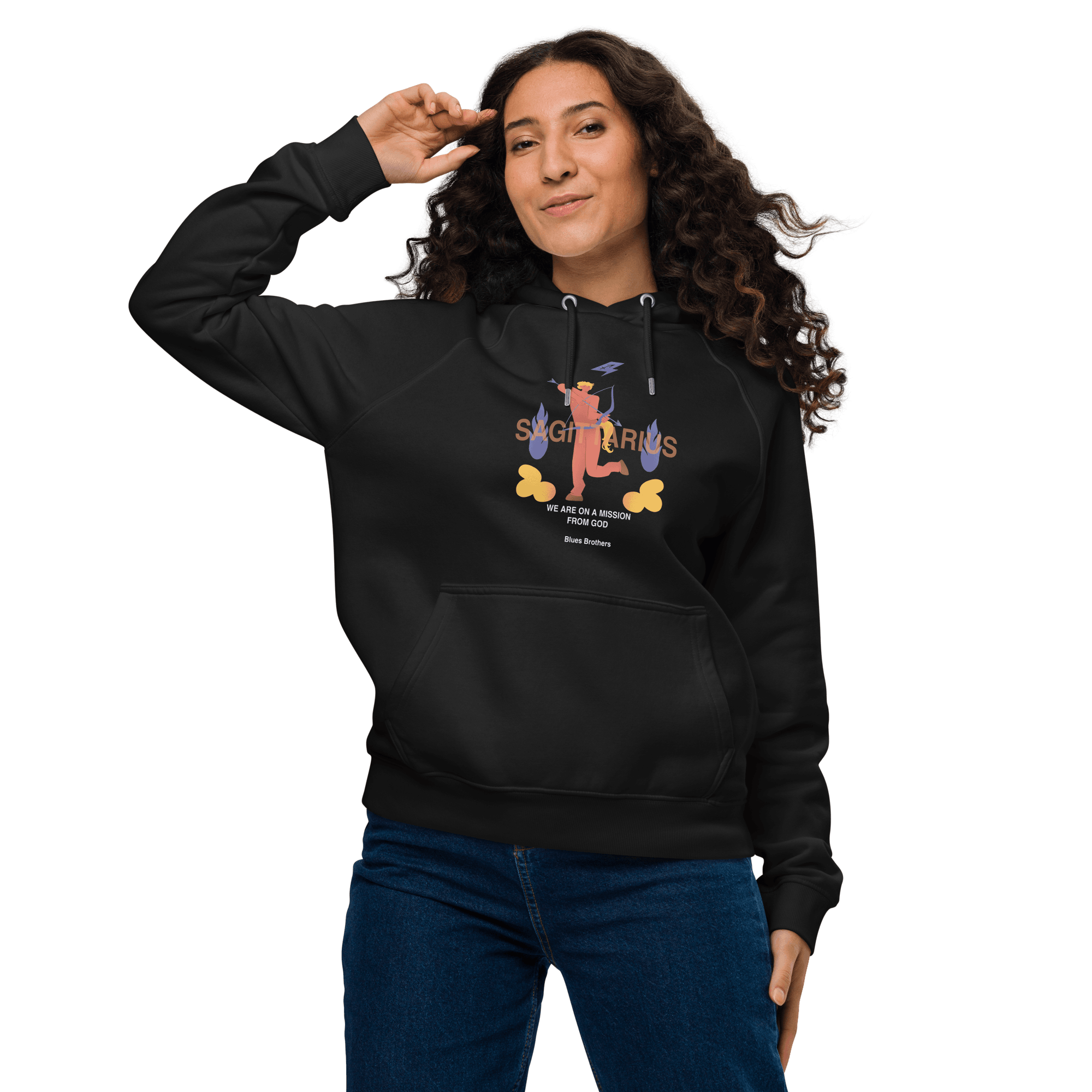 Sagittarius Unisex Eco Raglan Hoodie - The Blues Brothers Edition - 