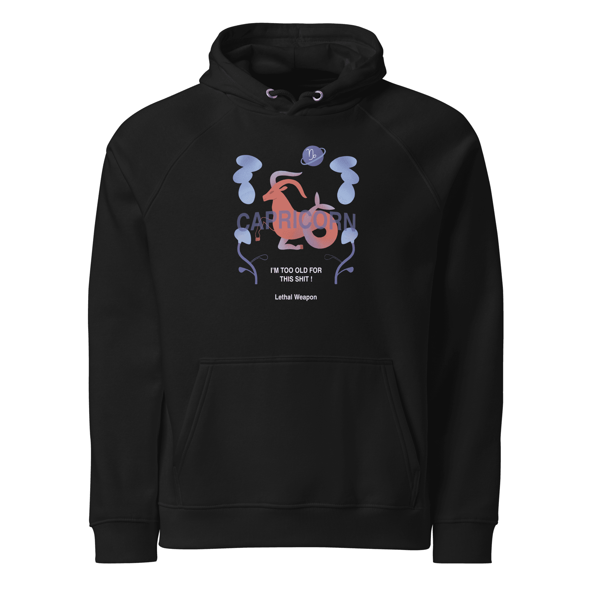 Capricorn Unisex Eco Raglan Hoodie - Lethal Weapon Edition - 