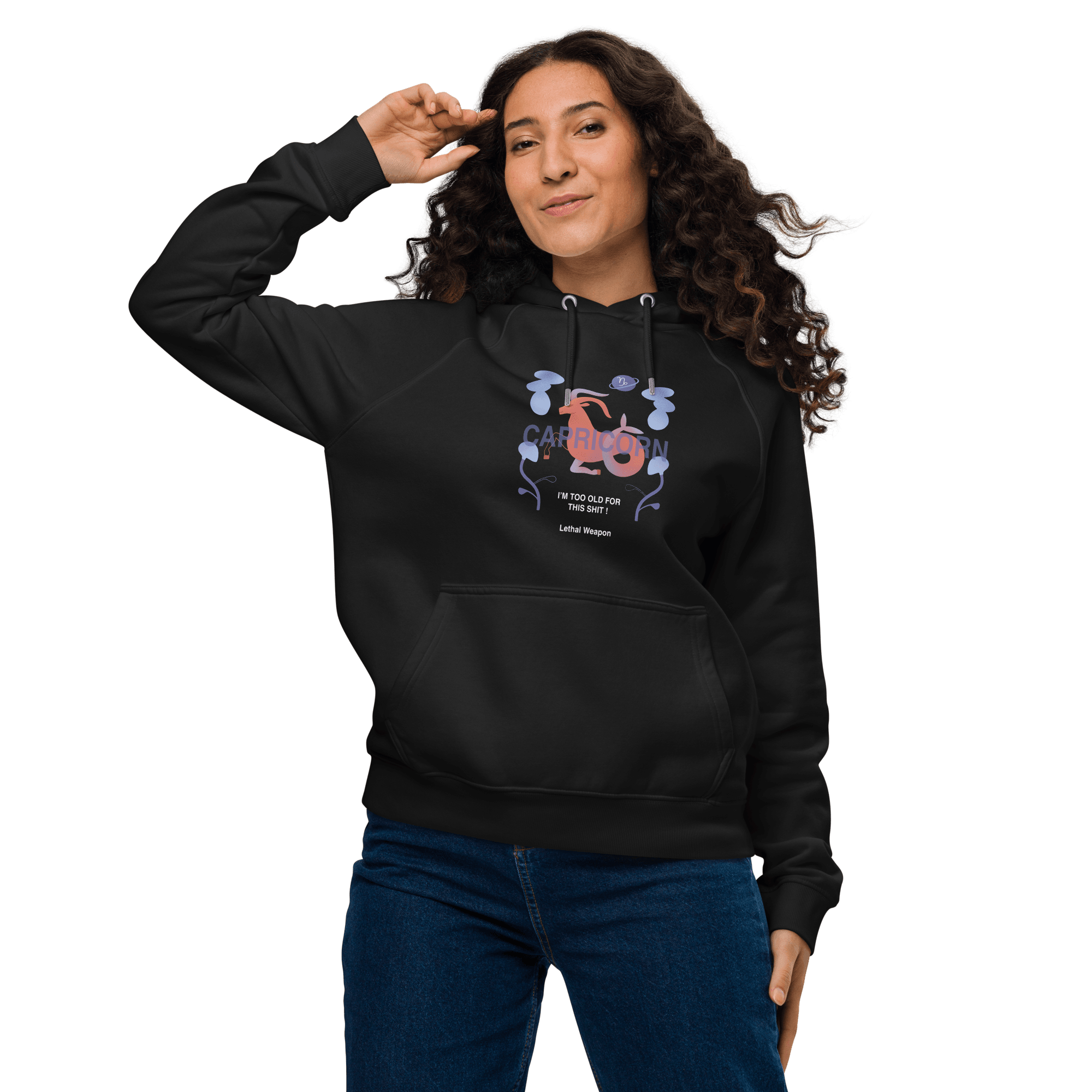 Capricorn Unisex Eco Raglan Hoodie - Lethal Weapon Edition - 