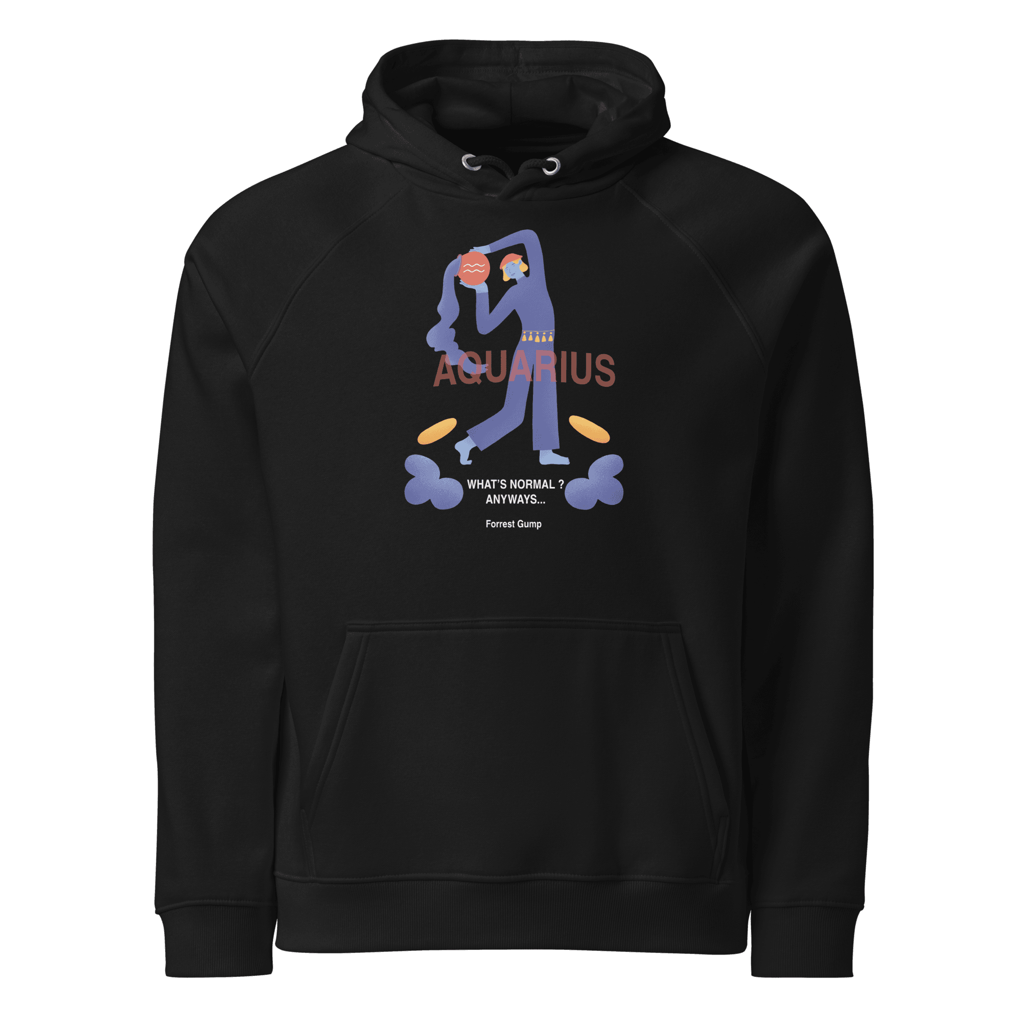 Aquarius Unisex Eco Raglan Hoodie - Forrest Gump Edition - 