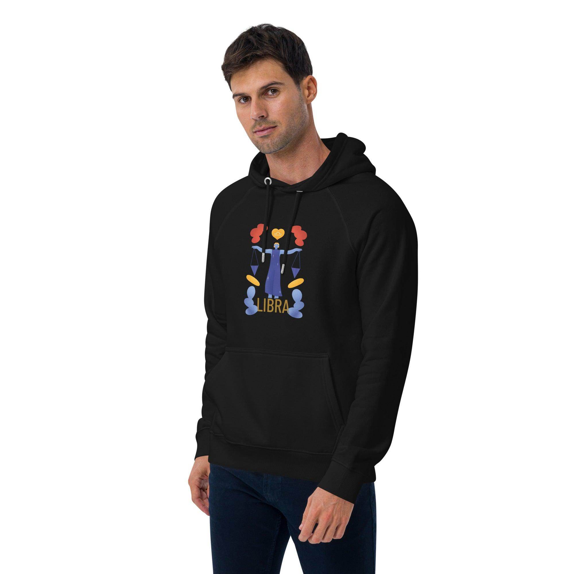 Libra Unisex Eco Raglan Hoodie - Raw Edition - 