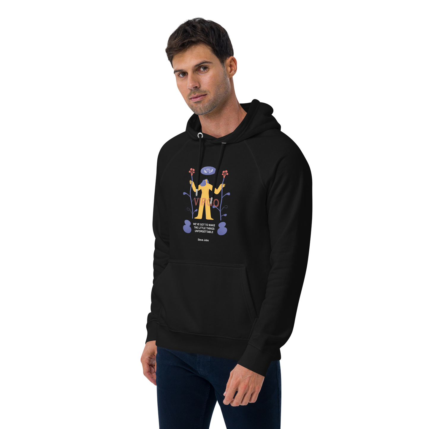 Virgo Unisex Eco Raglan Hoodie - Steve Jobs Edition