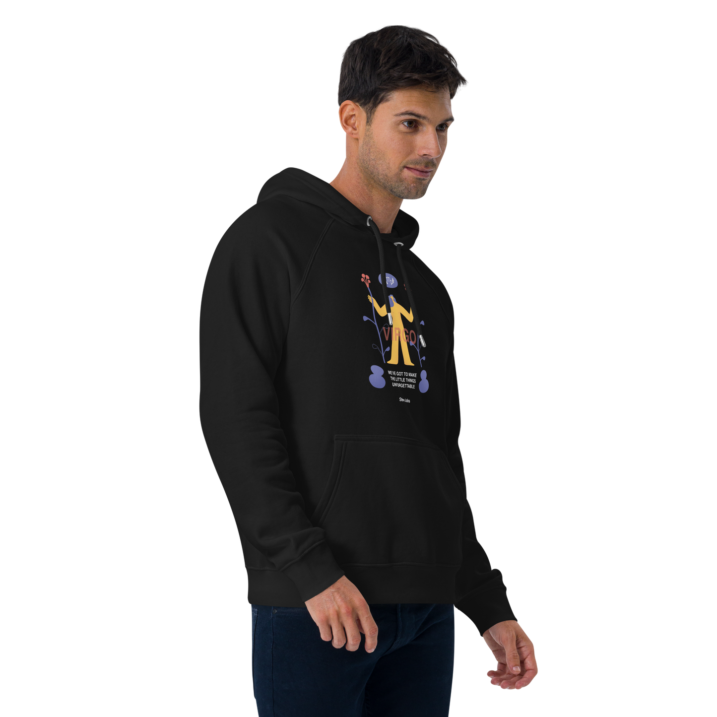 Virgo Unisex Eco Raglan Hoodie - Steve Jobs Edition