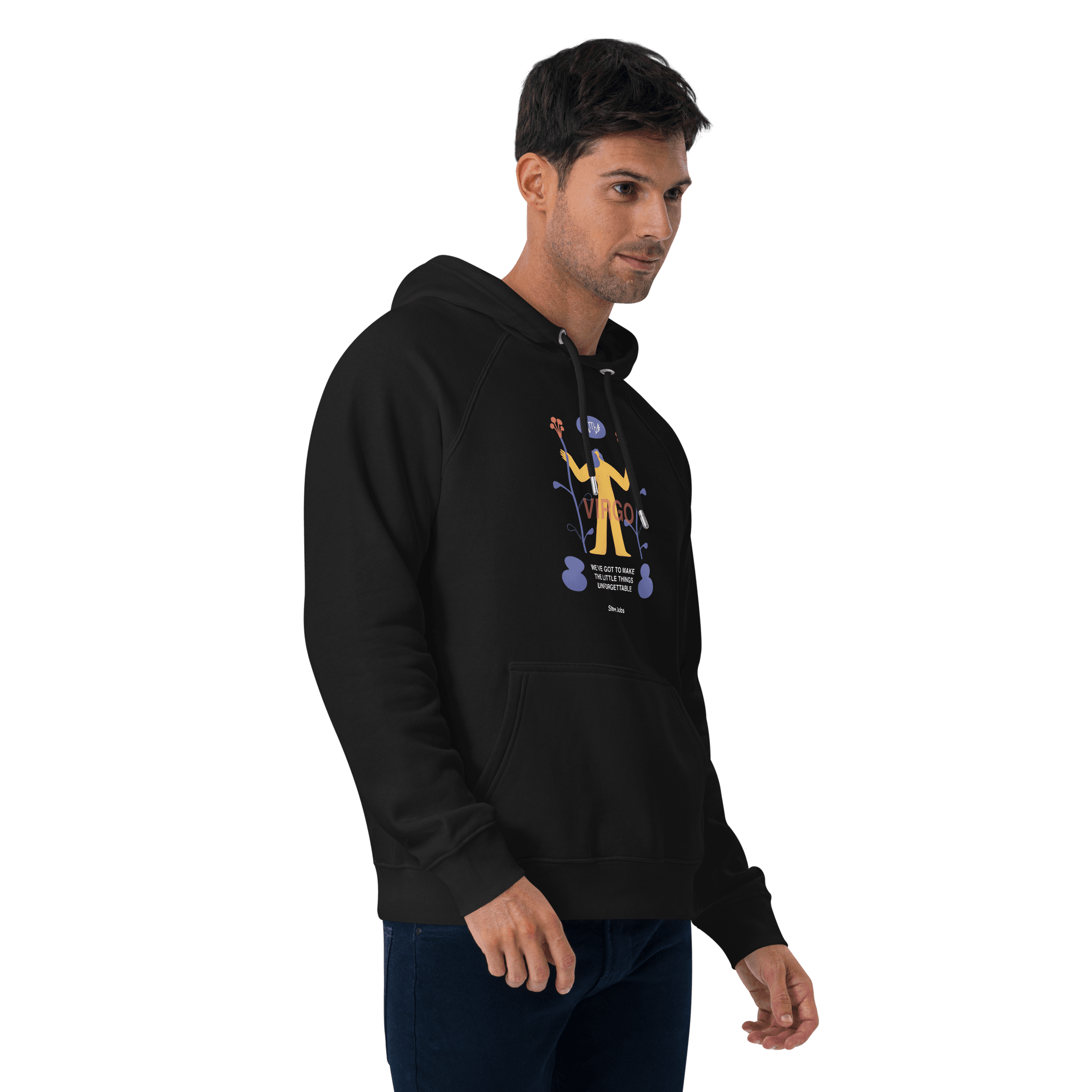 Virgo Unisex Eco Raglan Hoodie - Steve Jobs Edition - 