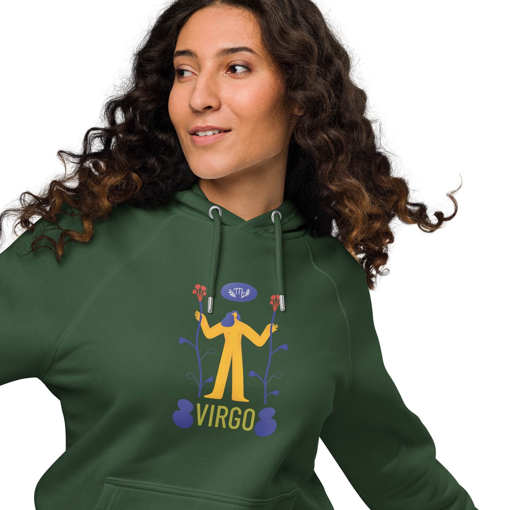 Virgo Unisex Eco Raglan Hoodie - Raw Edition - 