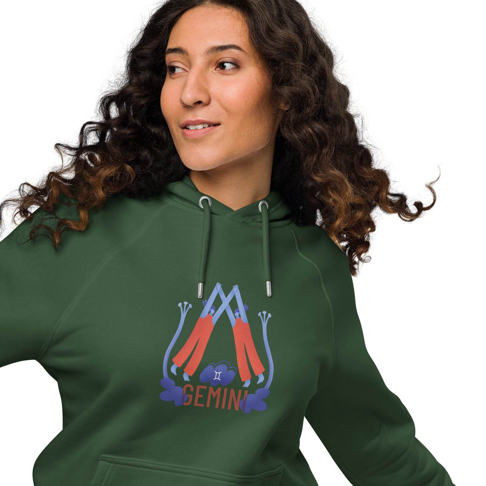 Gemini Unisex Eco Raglan Hoodie - Raw Edition - 