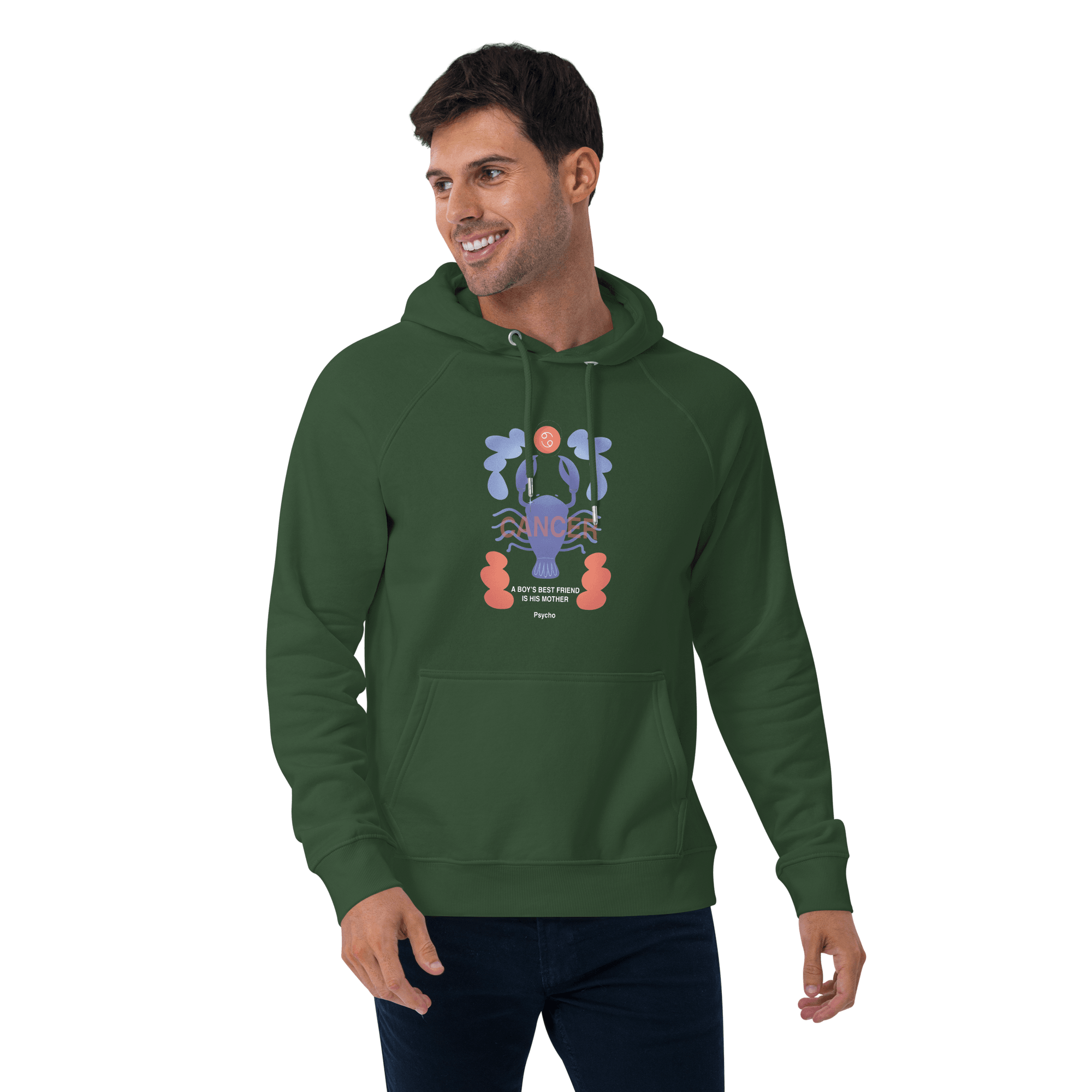 Cancer Unisex Eco Raglan Hoodie - Psycho Edition - 