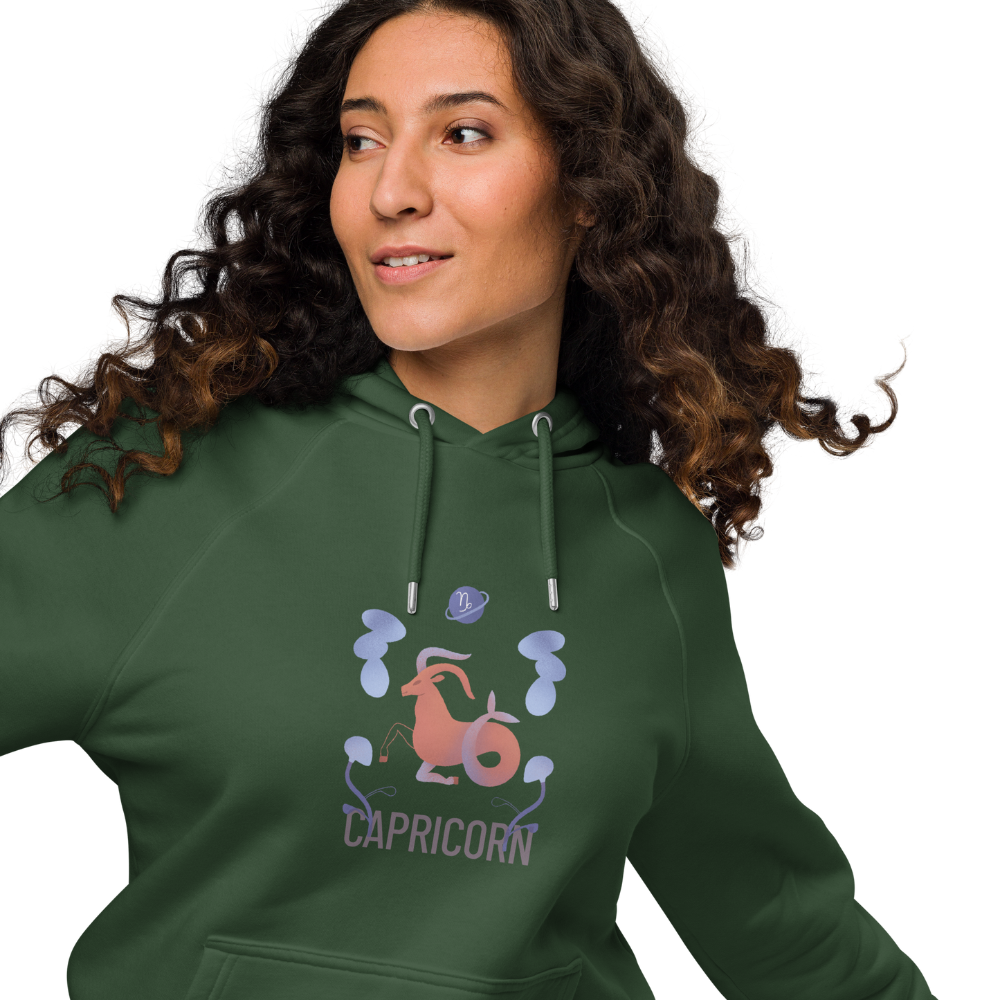 Capricorn Unisex Eco Raglan Hoodie - Raw Edition