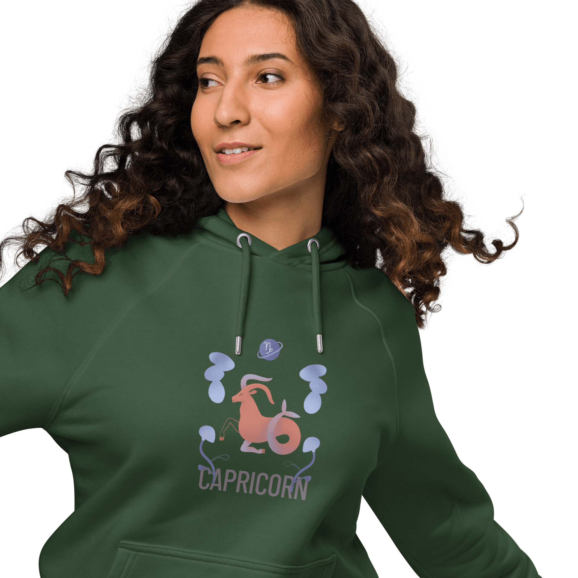 Capricorn Unisex Eco Raglan Hoodie - Raw Edition - 