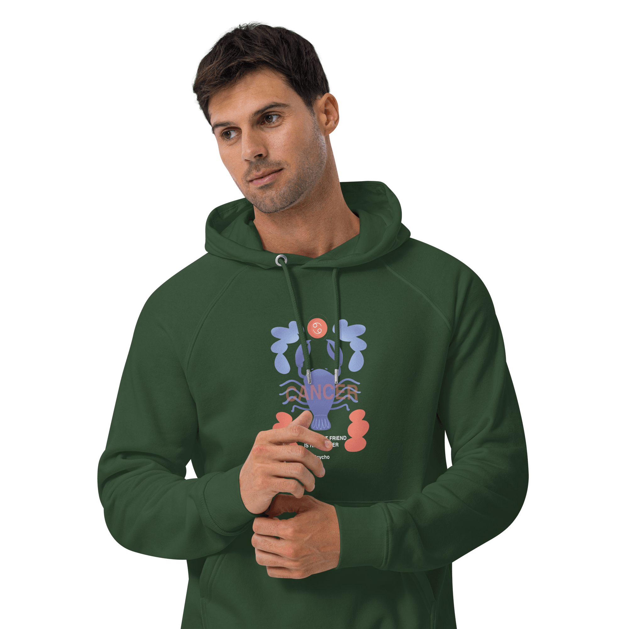 Cancer Unisex Eco Raglan Hoodie - Psycho Edition - 