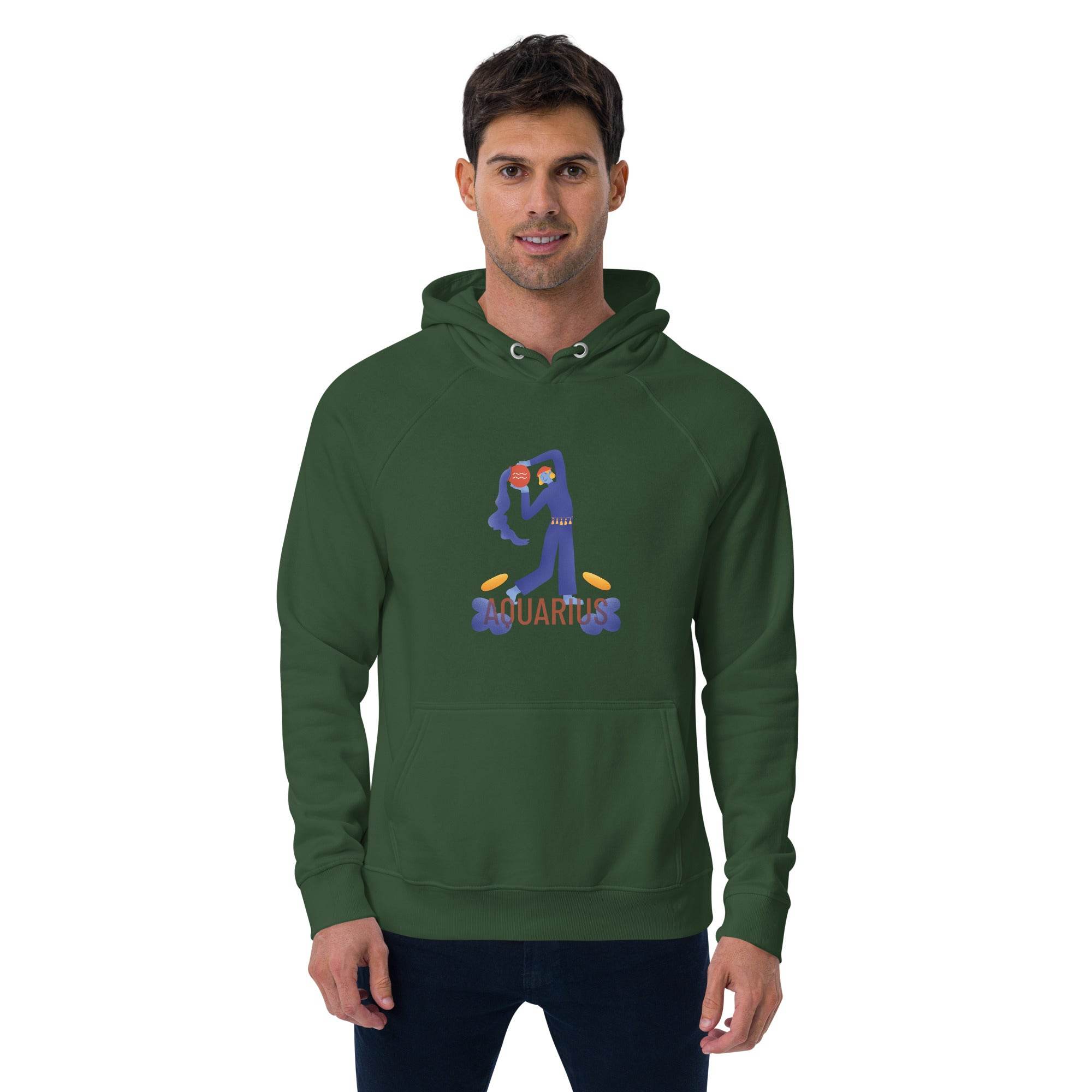 Aquarius Unisex Eco Raglan Hoodie - Raw Edition - 
